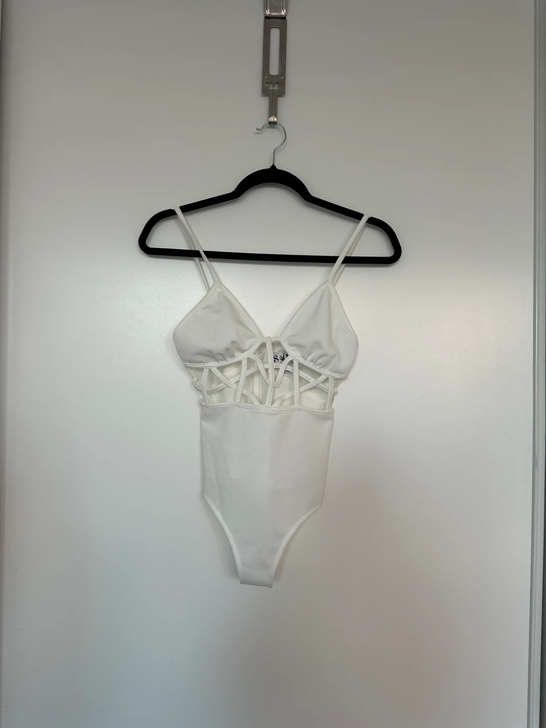 Sabo Skirt White Caged Bodysuit XS