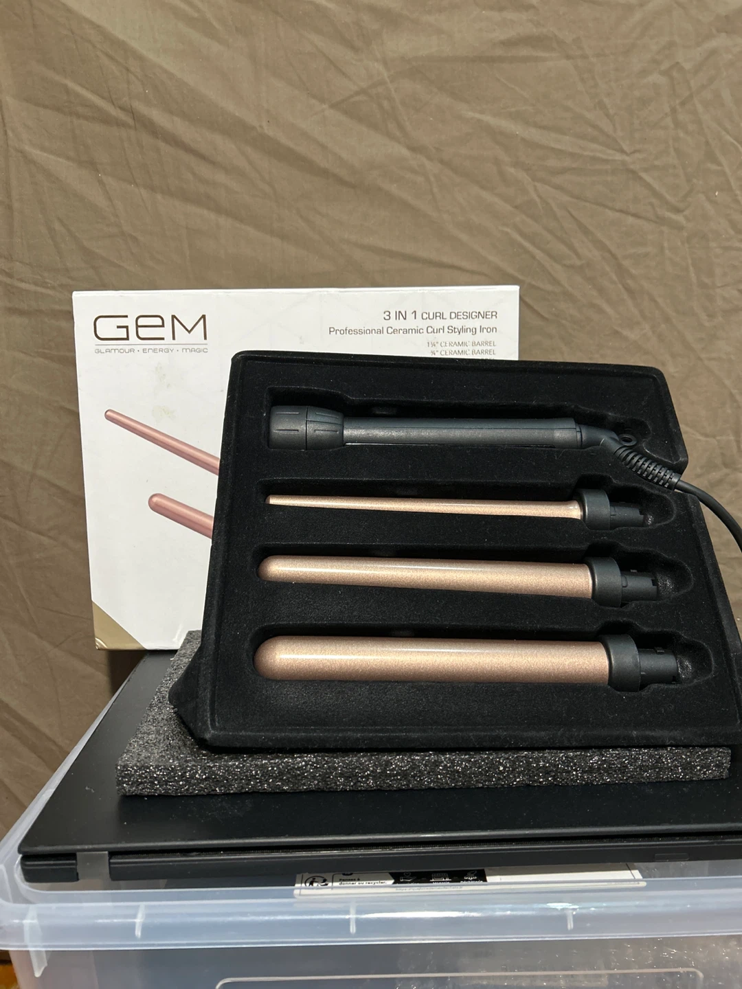 GEM 3-in-1 Professional Ceramic Curl Styling Iron