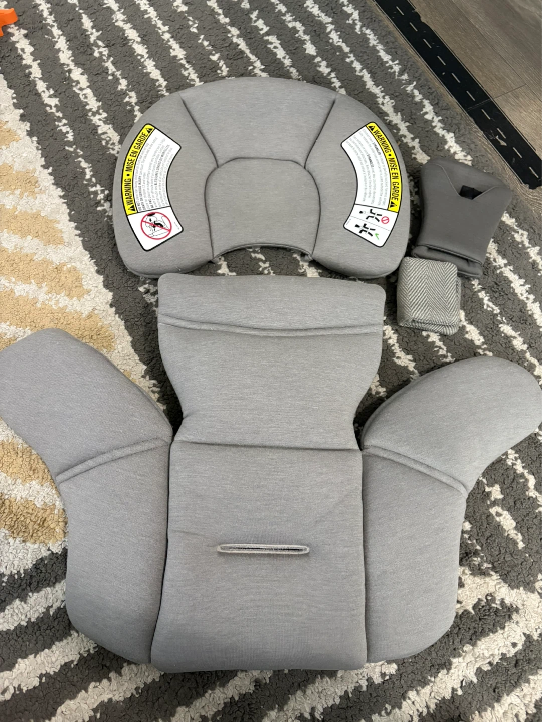Baby Car Seat Insert Padding Set - Grey