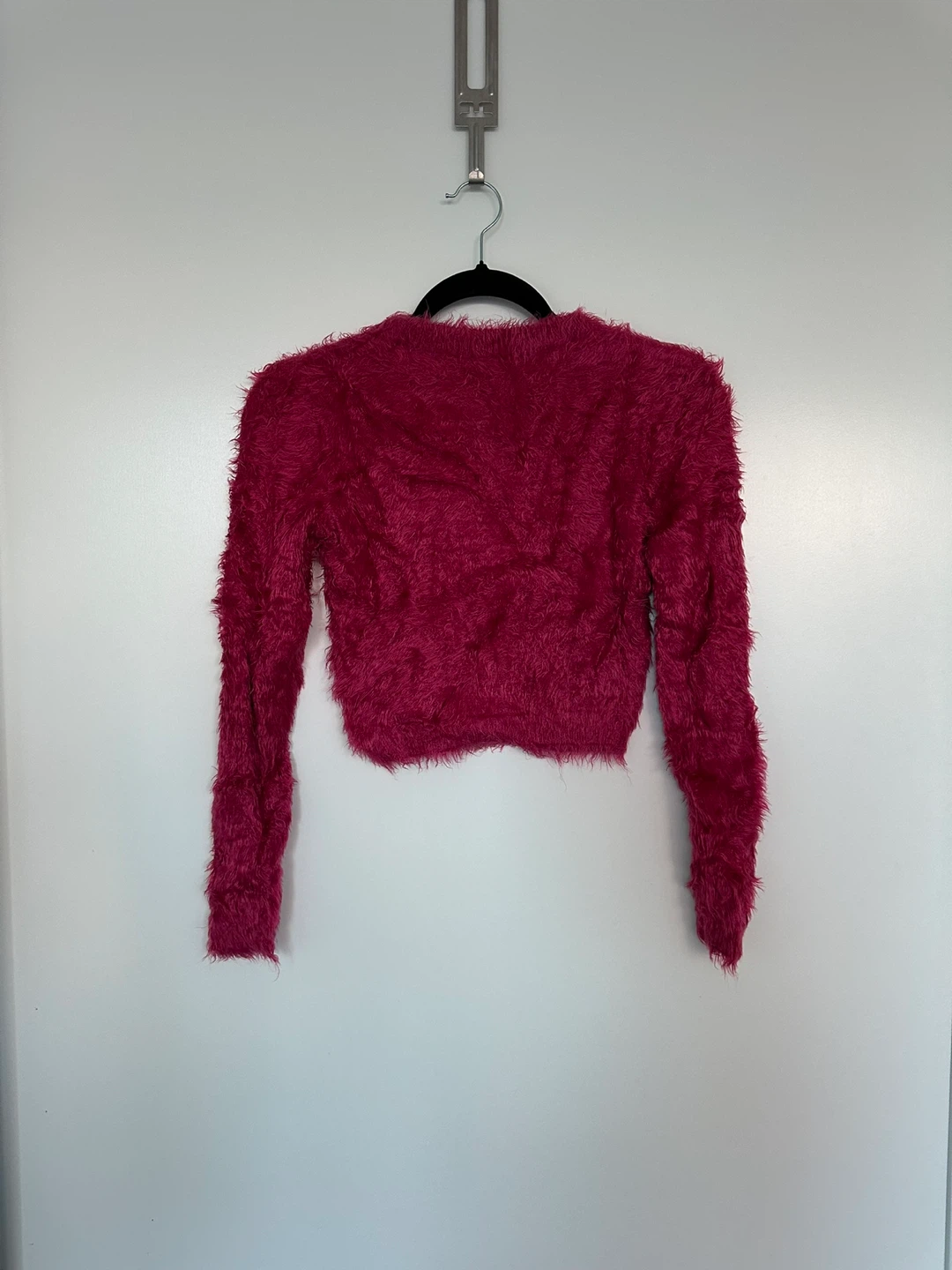 Tna Fuzzy Cropped Sweater - XXS - Fuchsia - photo 2