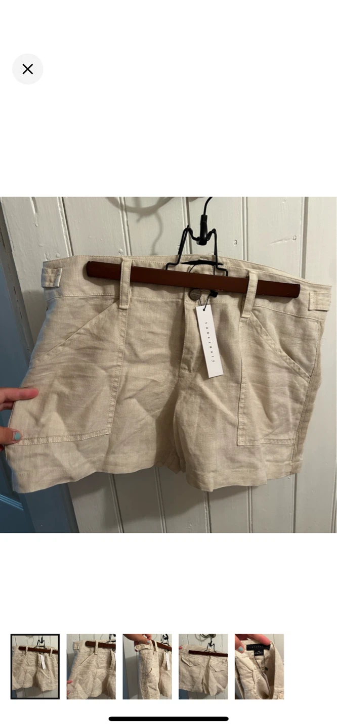Sanctuary Linen Blend Shorts Size 28