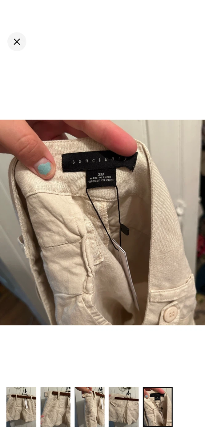 Sanctuary Linen Blend Shorts Size 28 - photo 5