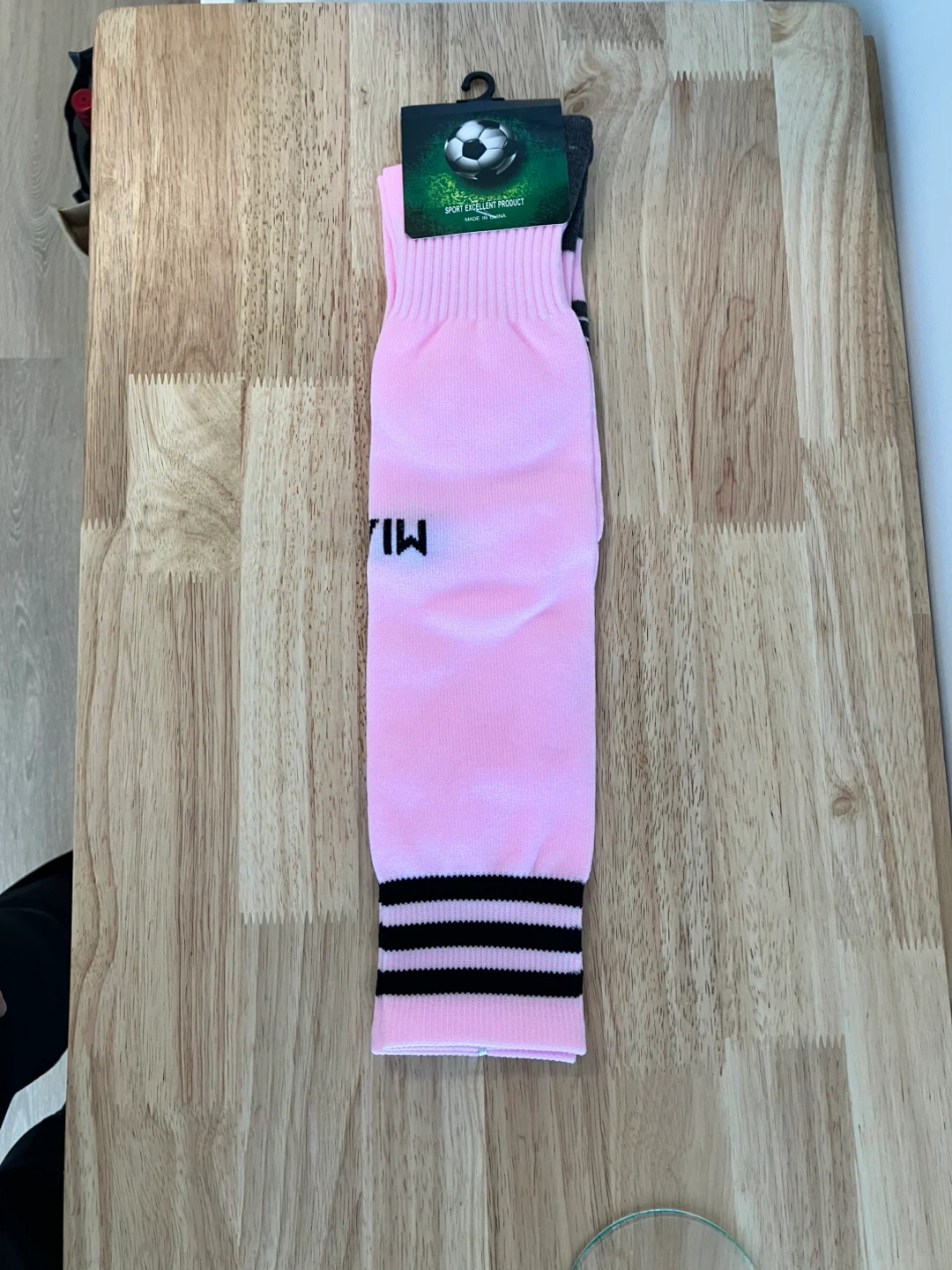 Pink (Miami) Dri-fit football socks - photo 5