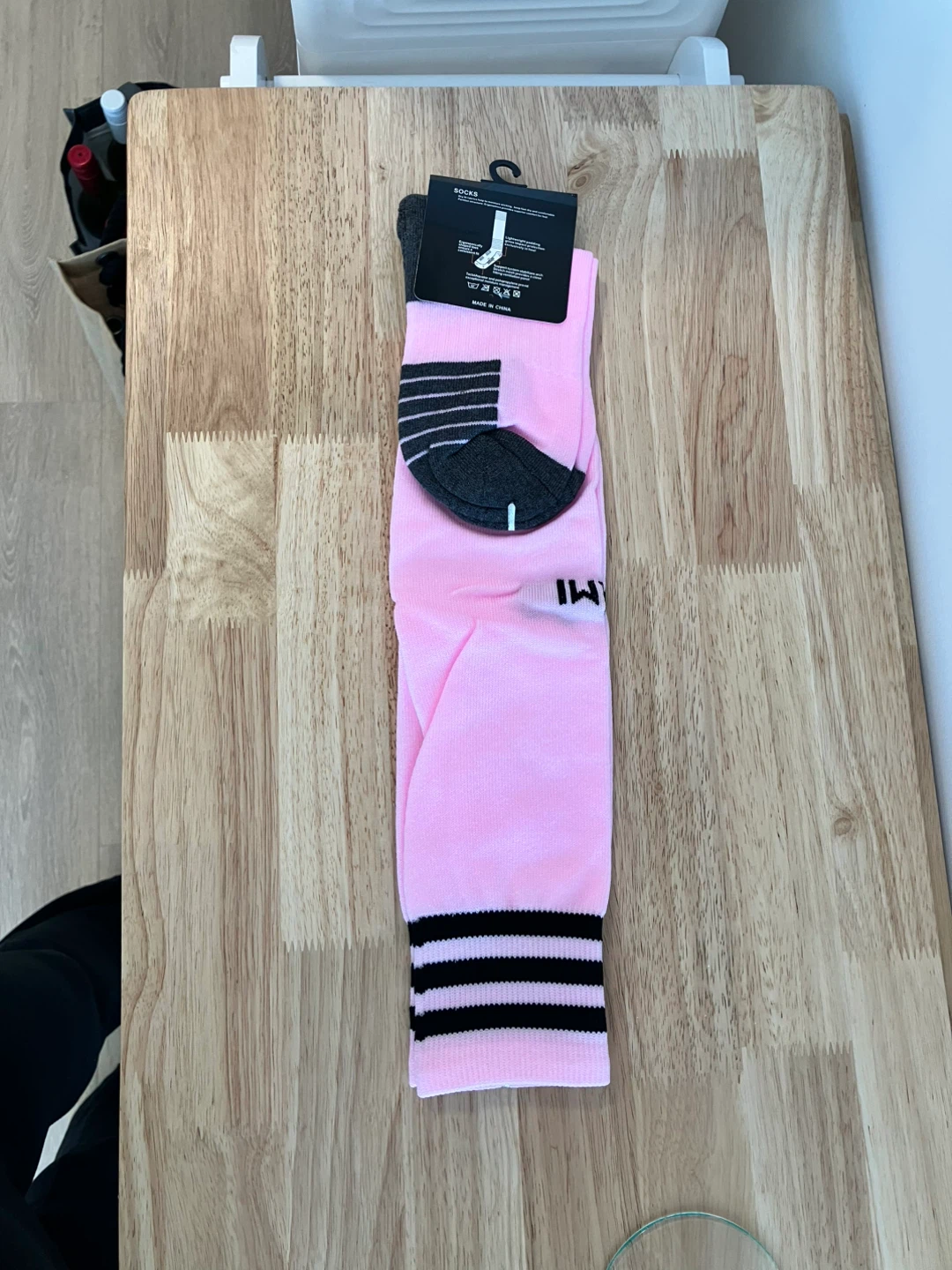Pink (Miami) Dri-fit football socks - photo 4