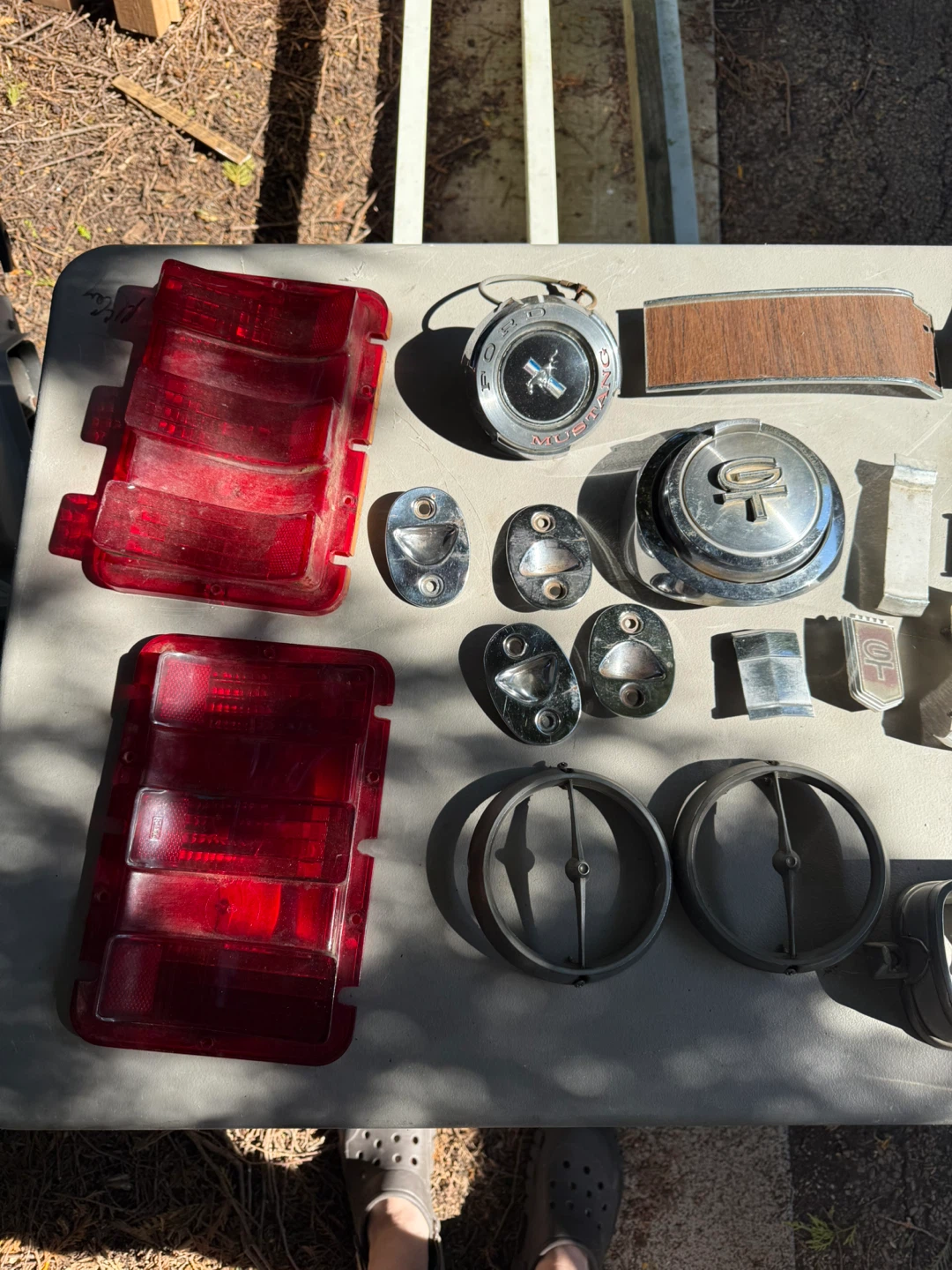 1967 - 69 Ford Mustang Vintage Tail Lights & Trim Parts Lot
