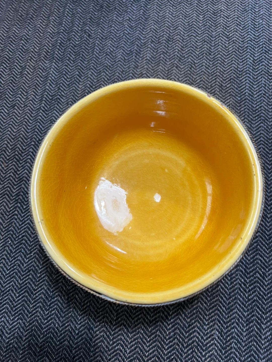 Decorative Yellow Bowl with Geometric Pattern - photo 2