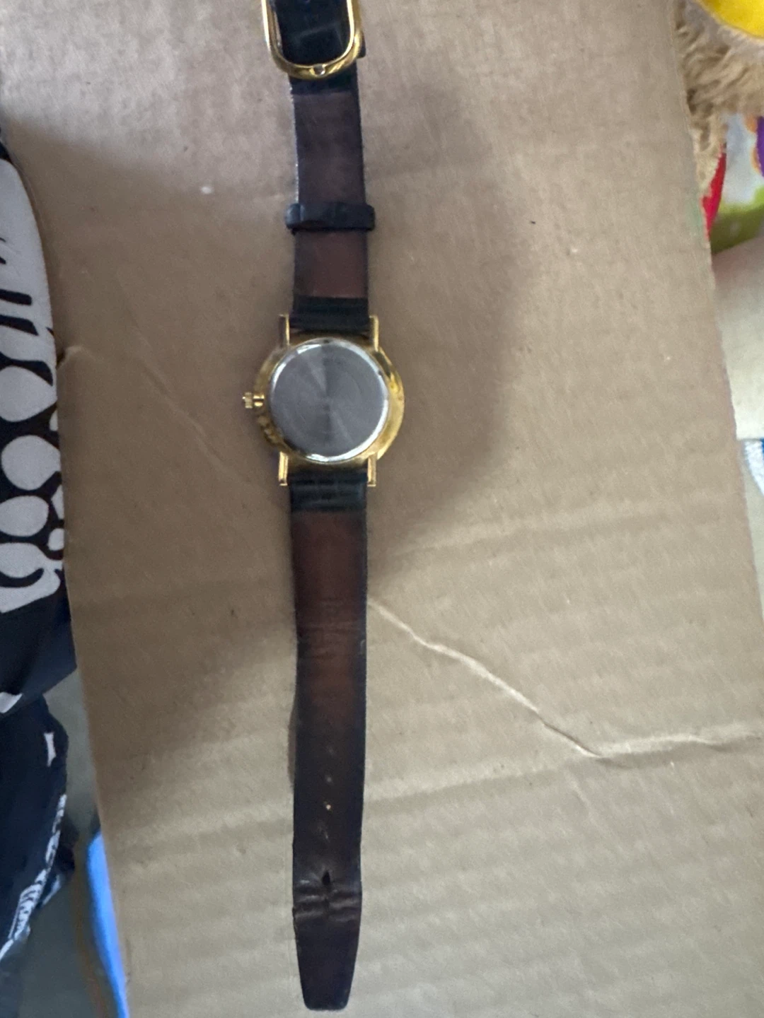Wittnauer Watch - Gold Tone Case, Black Leather Band - photo 2