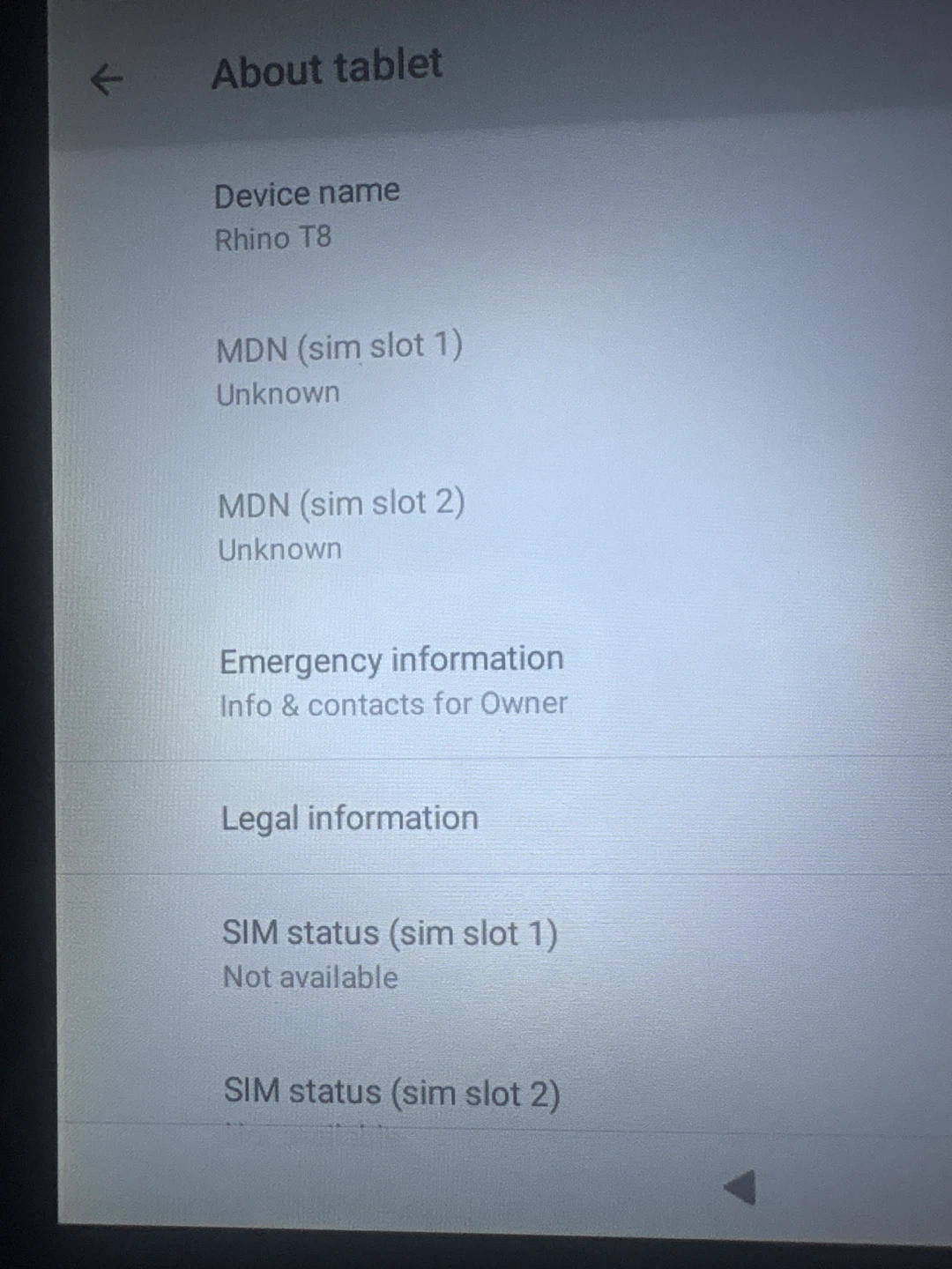 Rhino T8 Tablet Fully unlocked