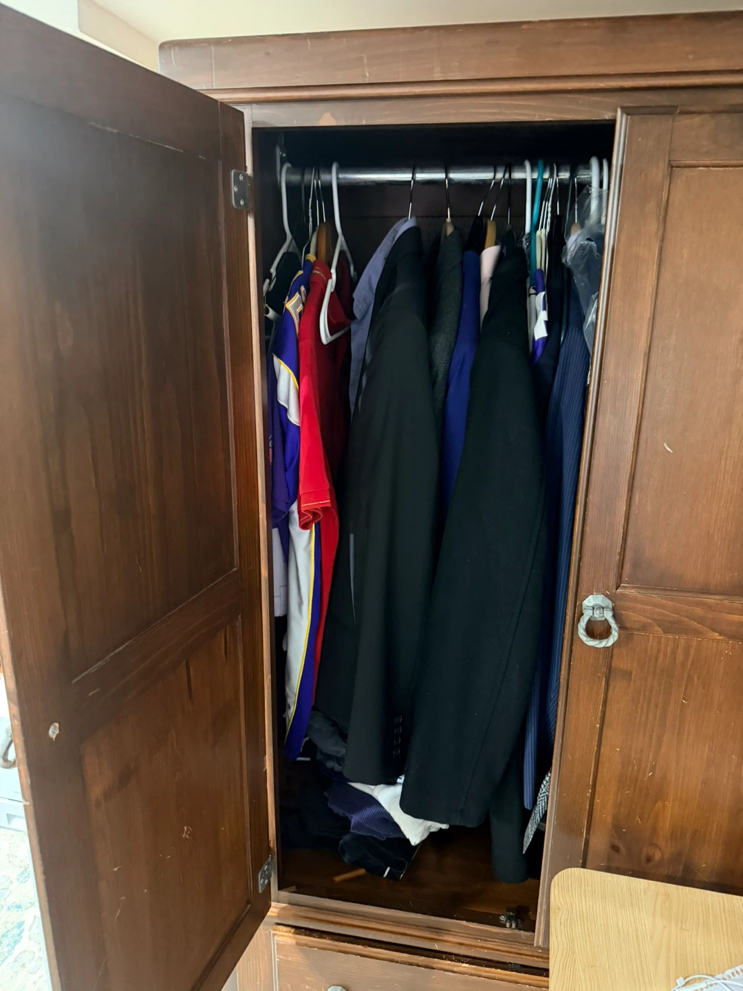 Wooden Wardrobe with Drawers - photo 2