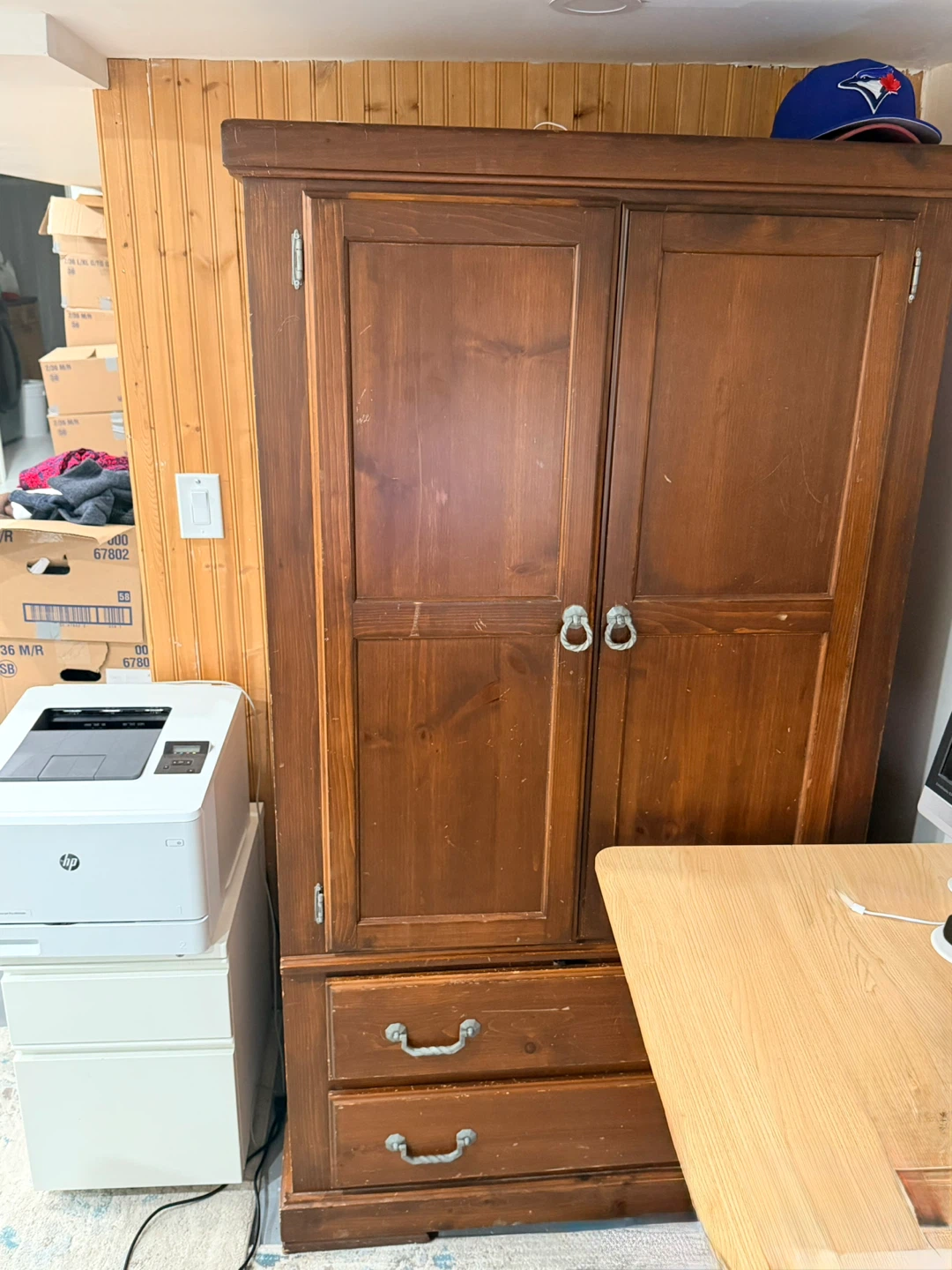 Wooden Wardrobe with Drawers