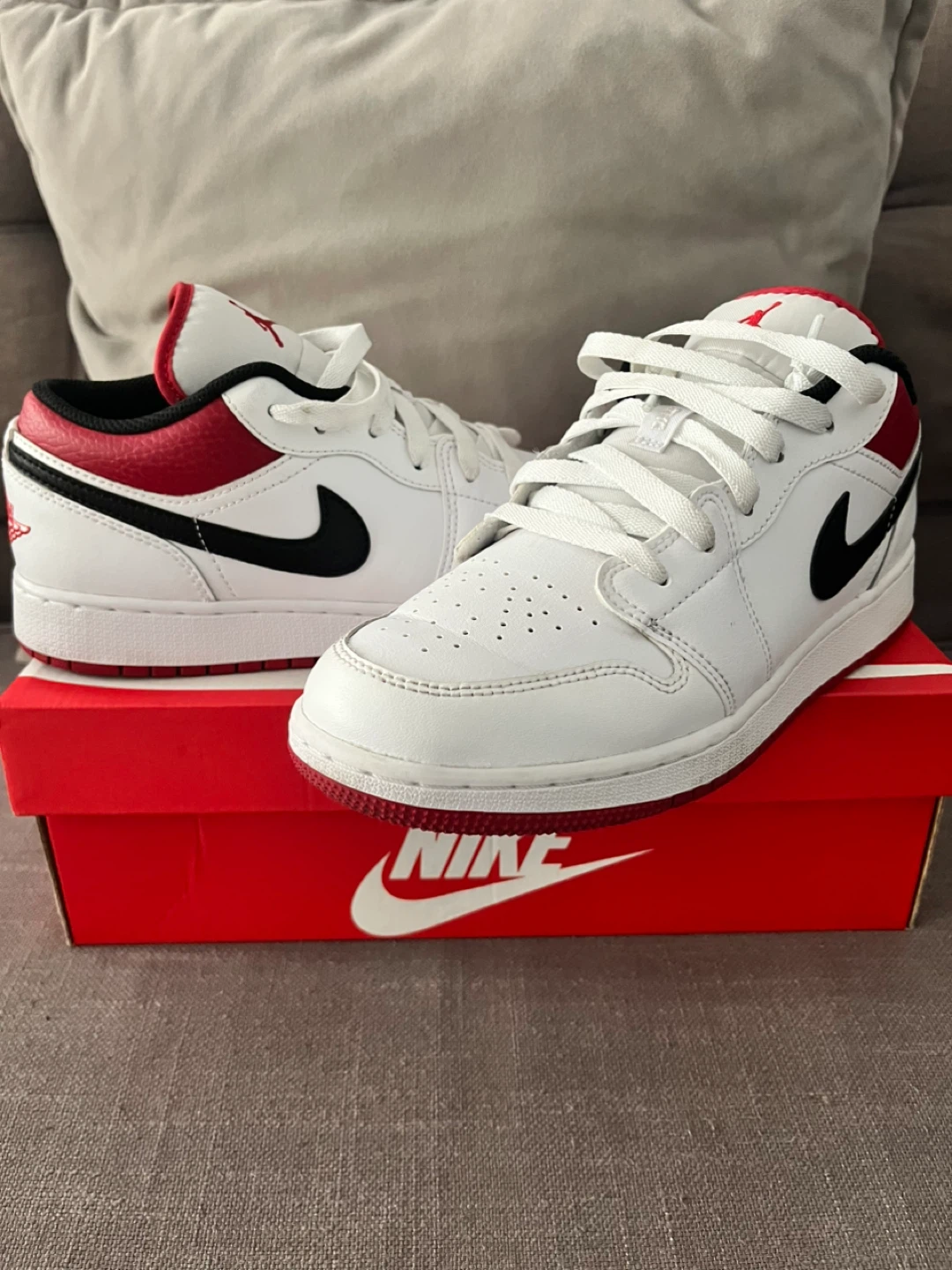 Nike Air Jordan 1 Low Sneakers - White/Black/Red