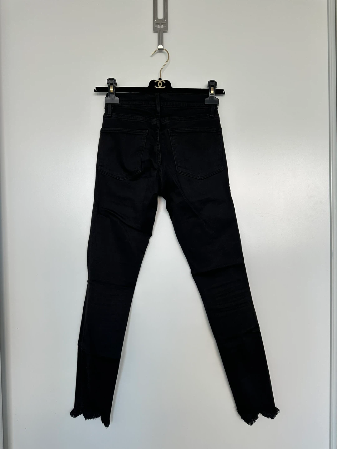 FRAME Le High Skinny Jeans Black Size 24 - photo 2