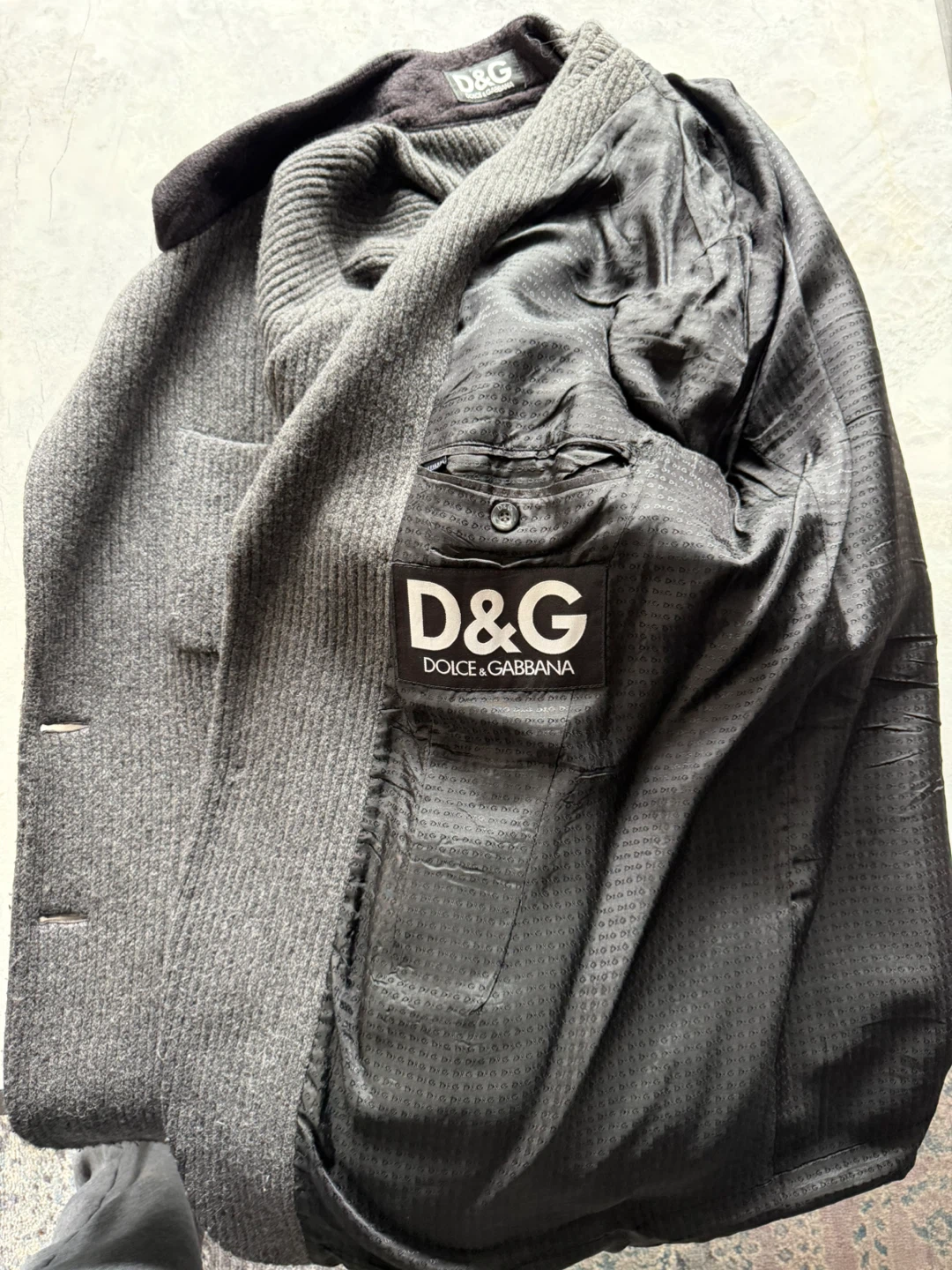 Dolce & Gabbana Wool Blend Coat / Jacket – Men’s Large – Grey - photo 2