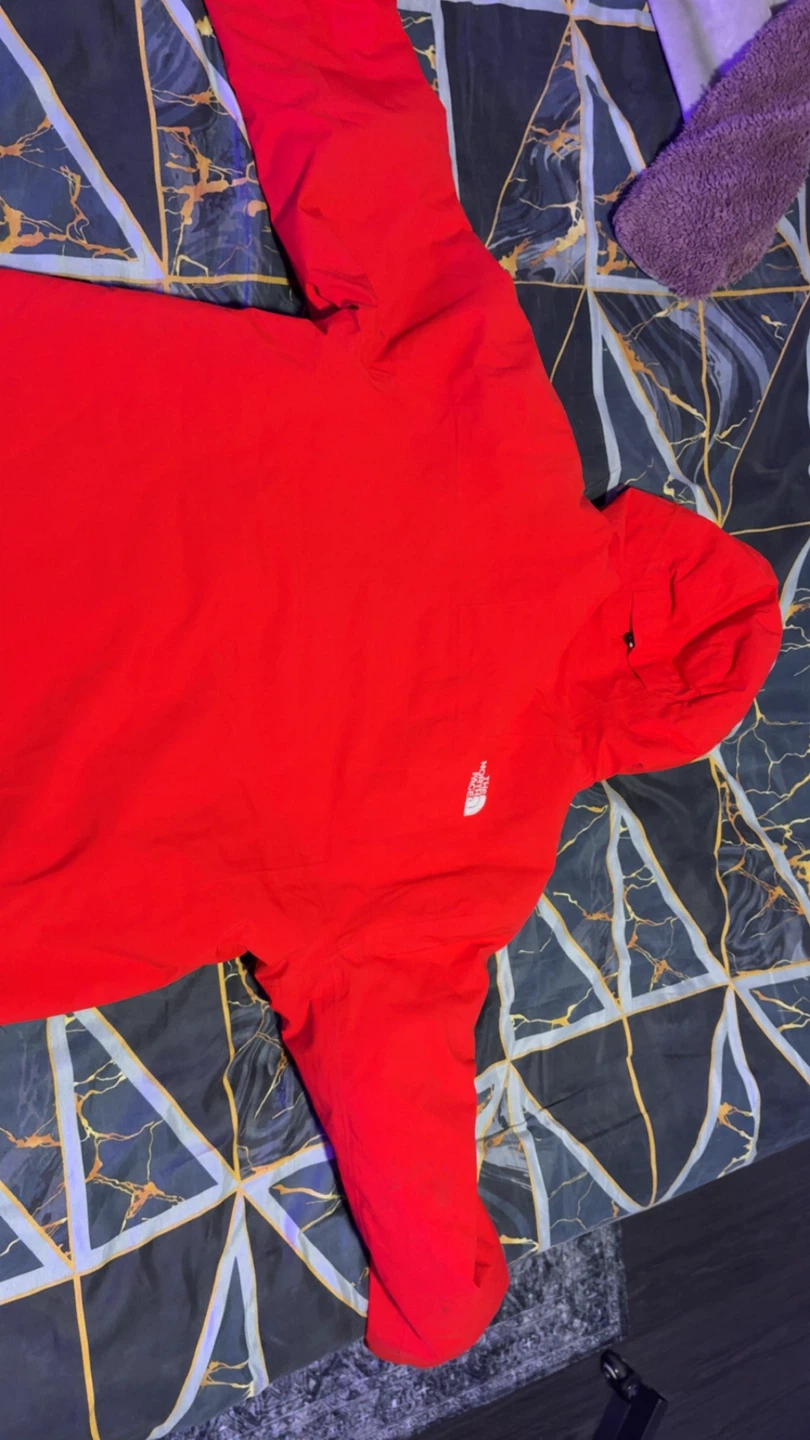 The North Face Red Ski Jacket with Blue Fleece