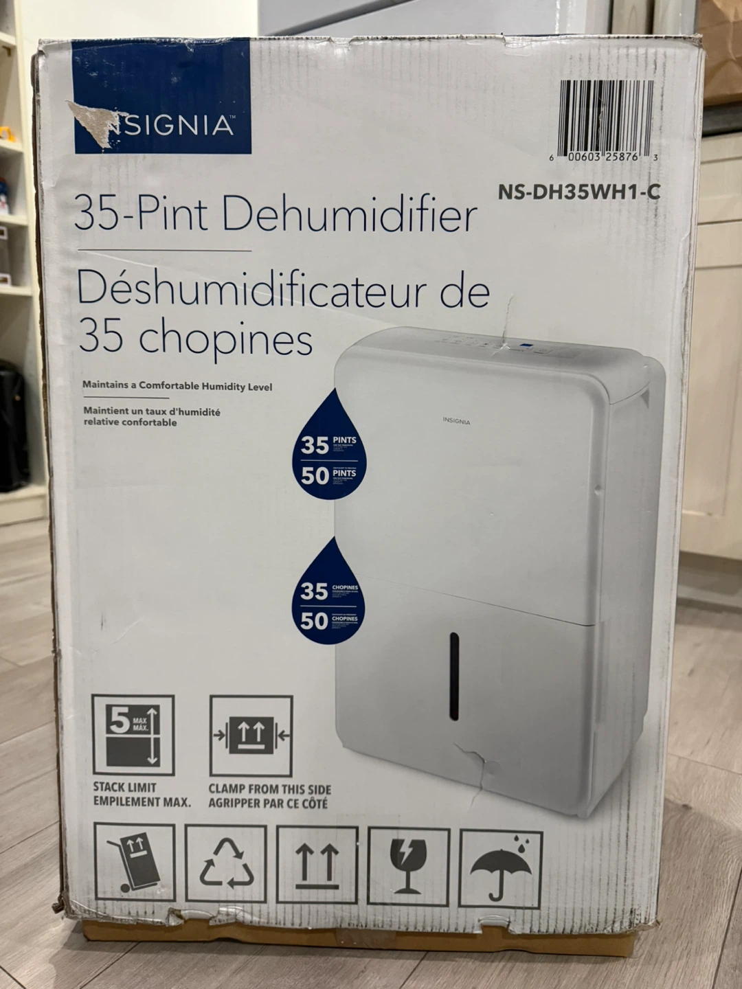 Insignia 35-Pint Dehumidifier - Brand New in Box