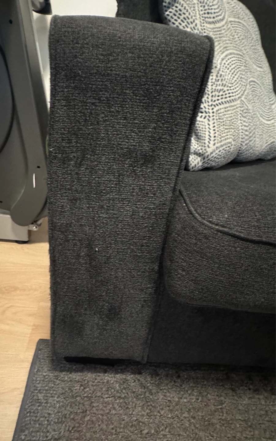Dark Grey Fabric Loveseat and Ottoman Set 550 OBO - photo 3