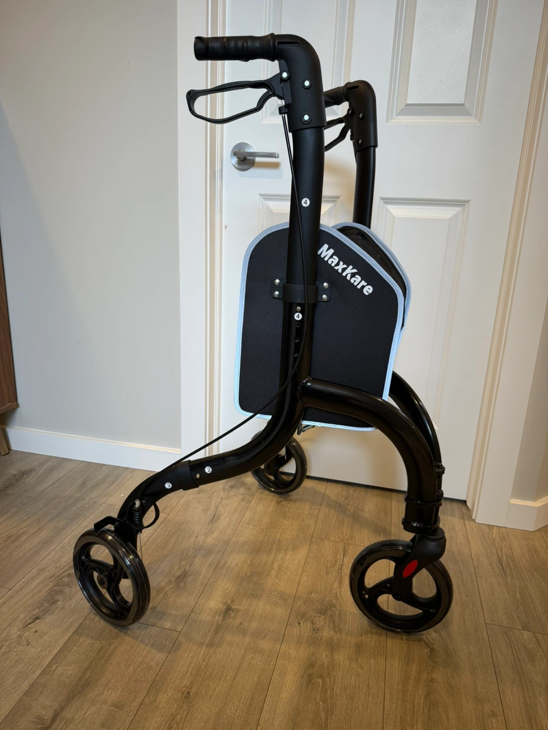 MaxKare Black Rollator Walker with Bag