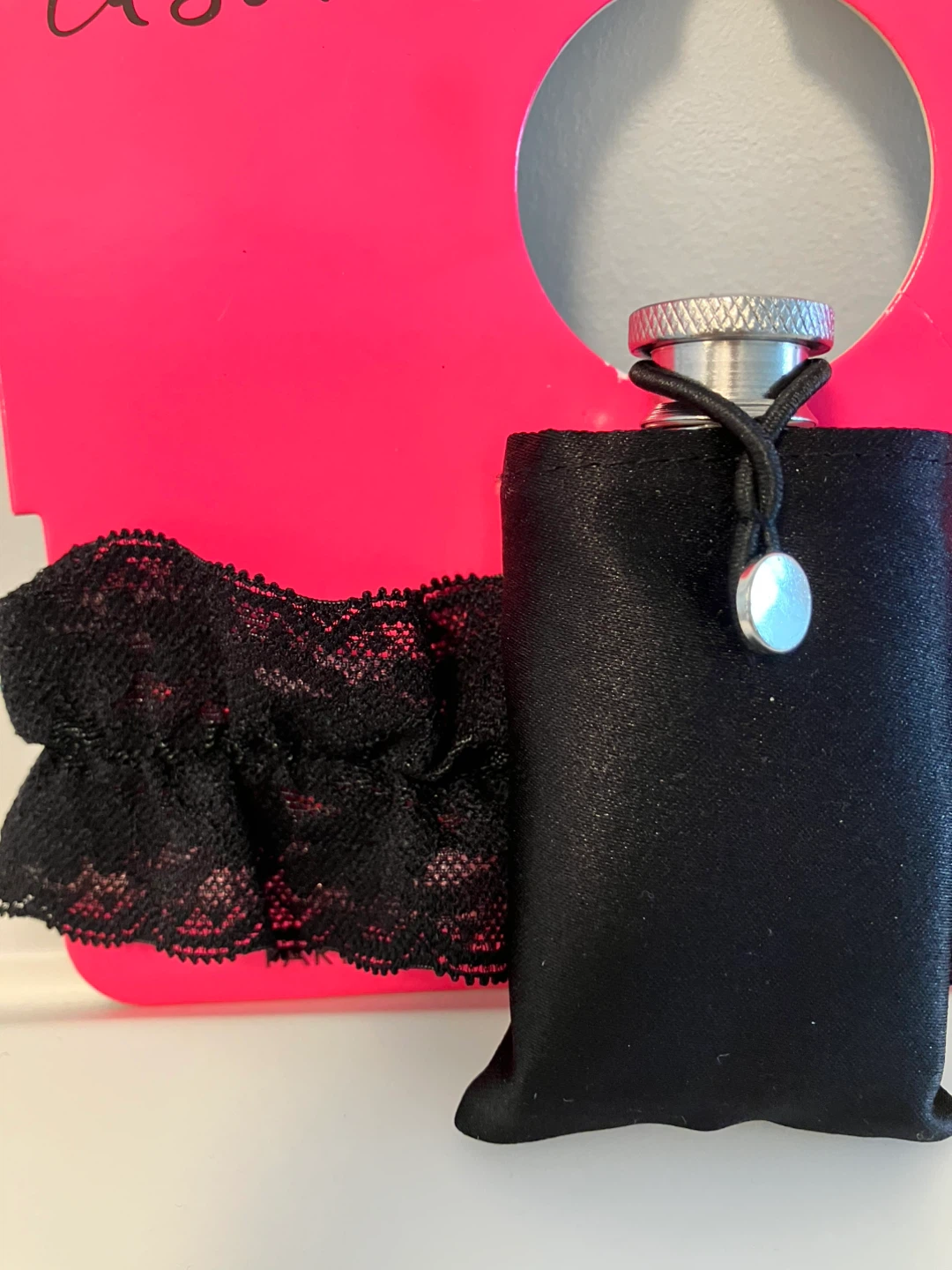 La Senza Black Lace Garter with Flask - photo 2