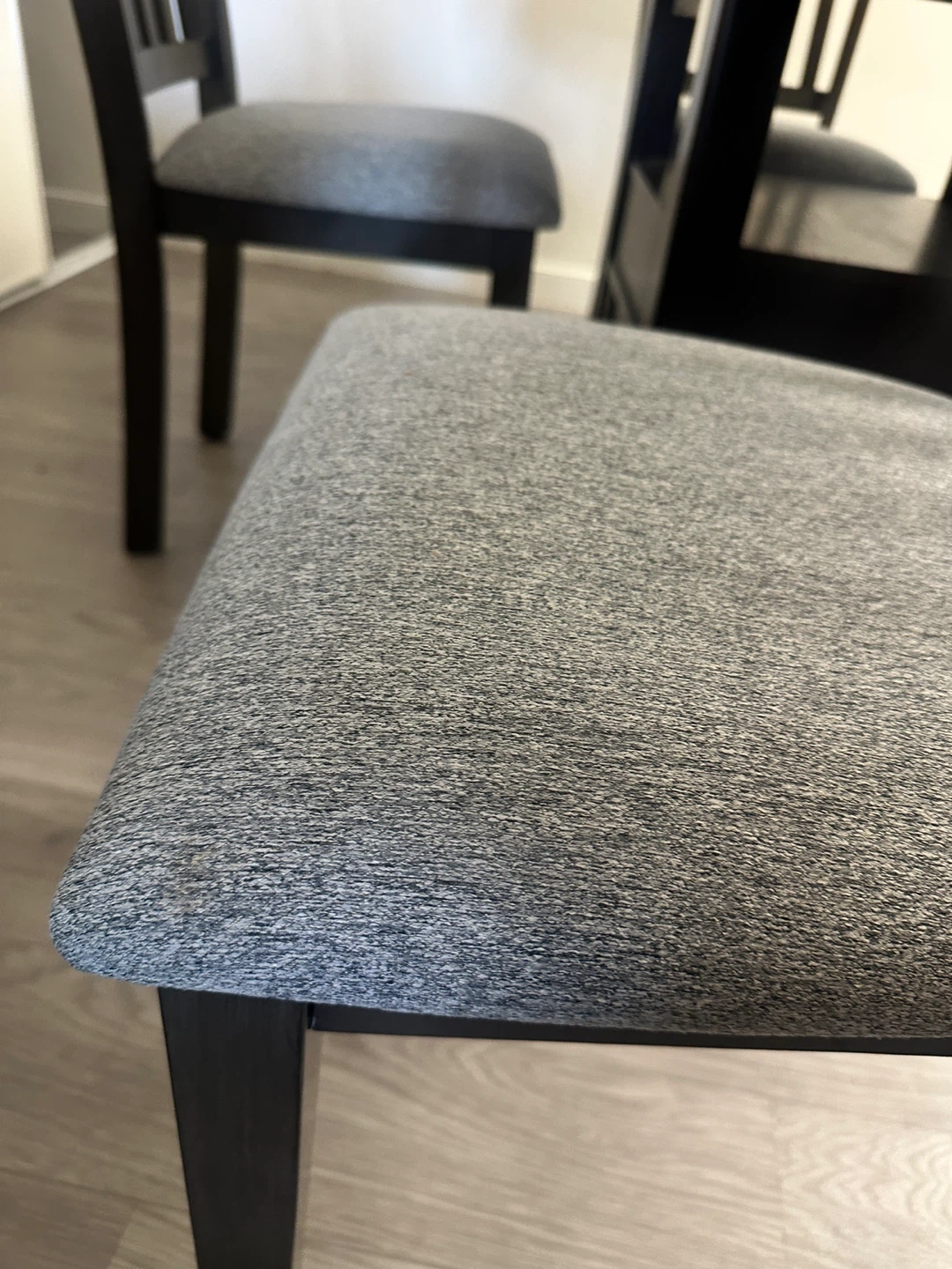 3 month old - Black Round Dining Table with 4 Chairs - photo 4