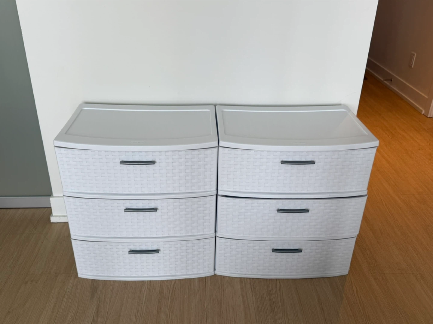 [Set of 2] Sterilite 3-Drawer Wide Weave Towers