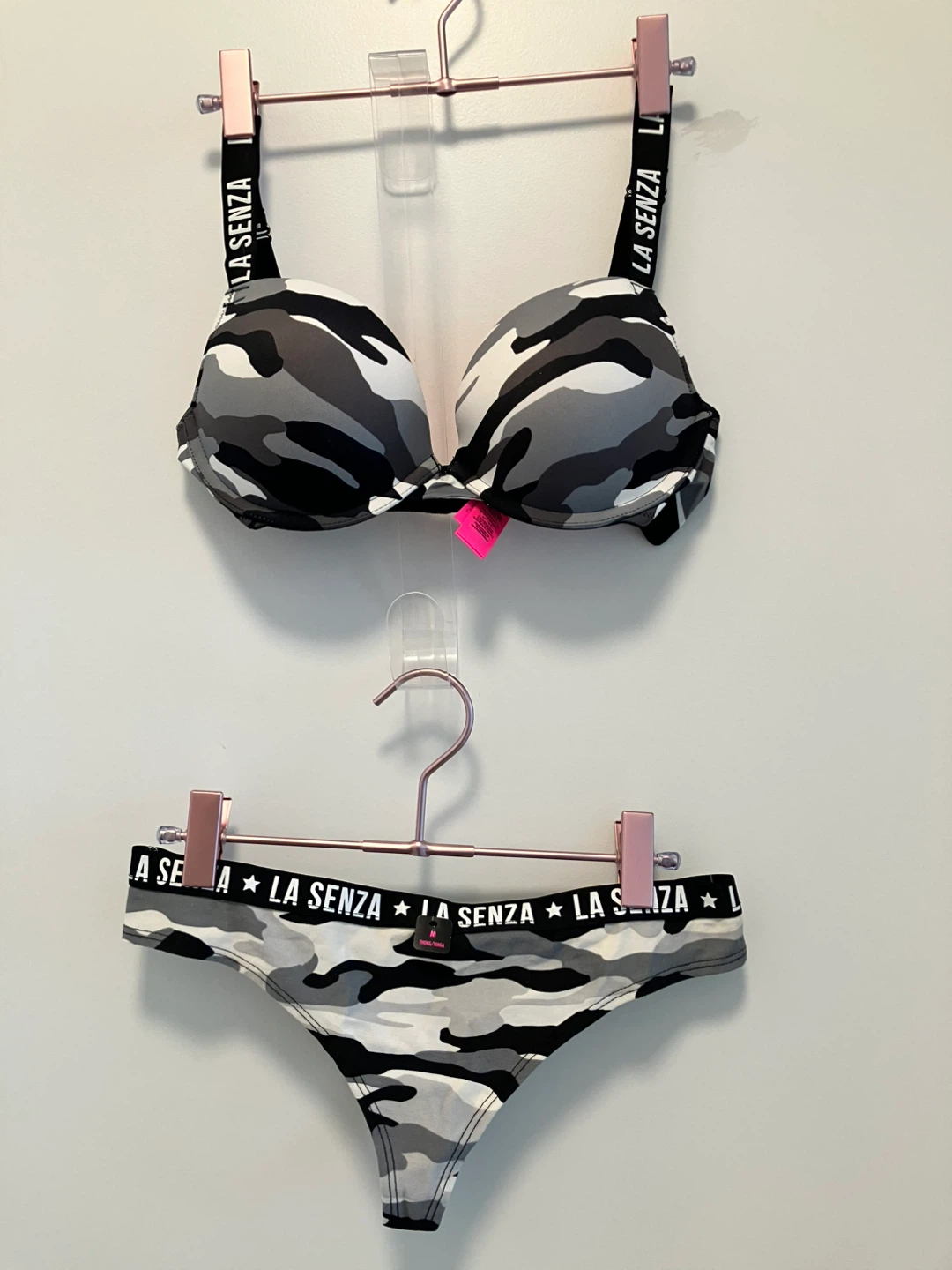 La Senza Camo Push-Up Bra & Thong Set