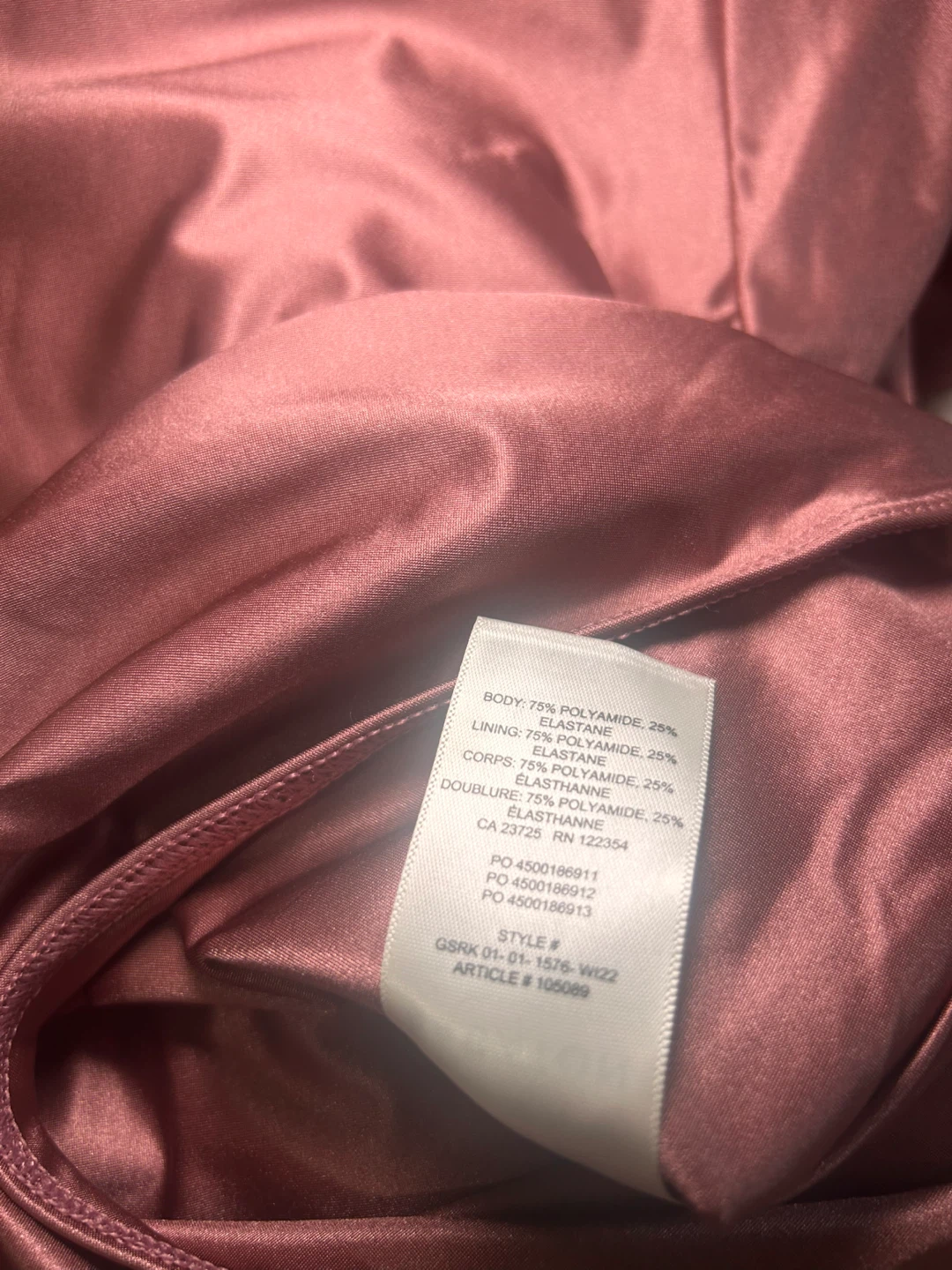 BABATON aritzia satinette long sleeve bodysuit taupe blush M - photo 5