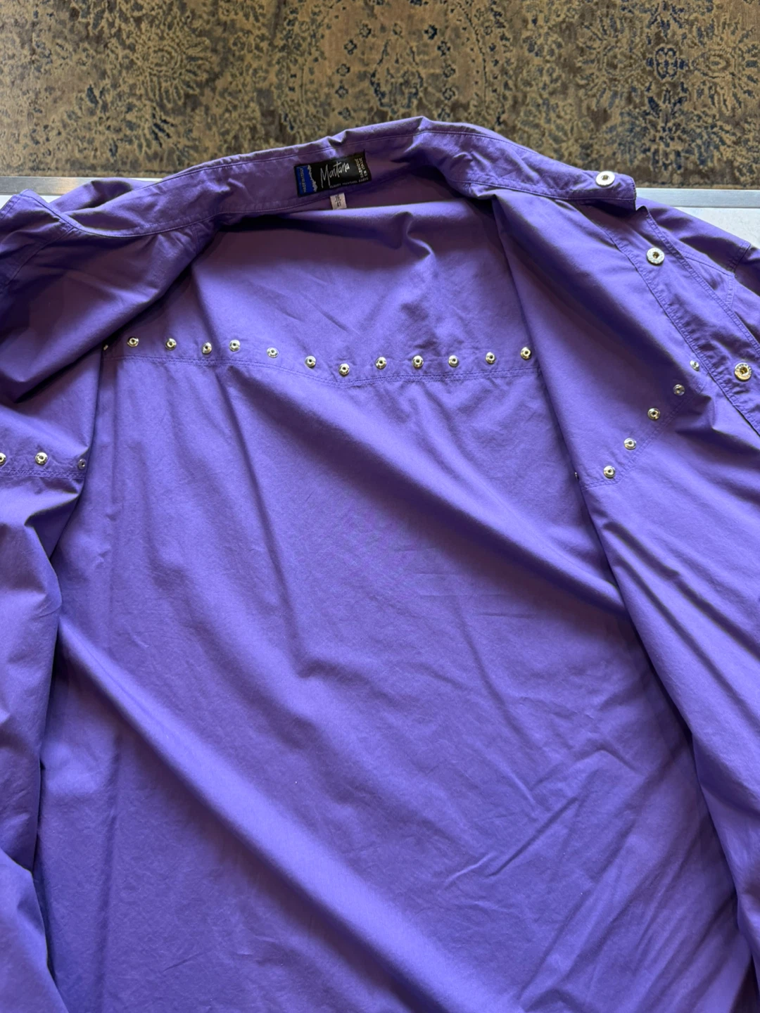 Claude Montana Paris Purple Western Snap Shirt (Size 16 / 41) - photo 5