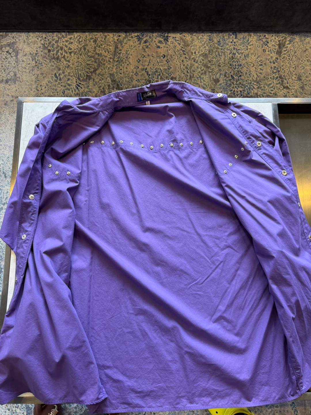 Claude Montana Paris Purple Western Snap Shirt (Size 16 / 41) - photo 4