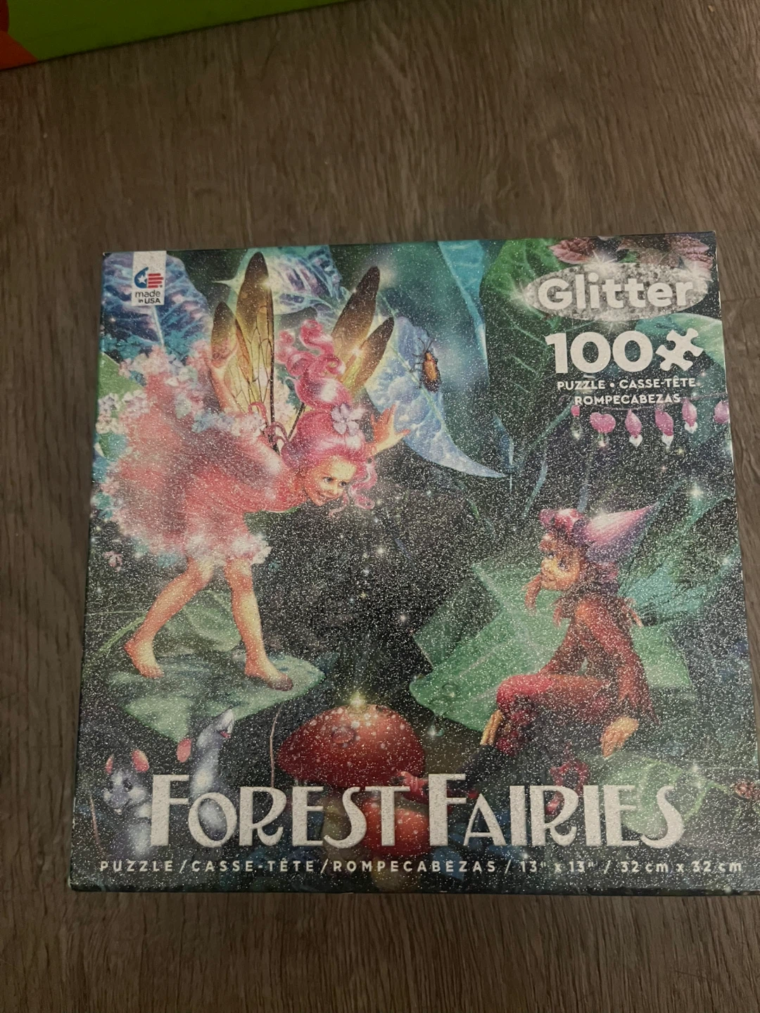 Forest Fairies Glitter Puzzle - 100 pieces