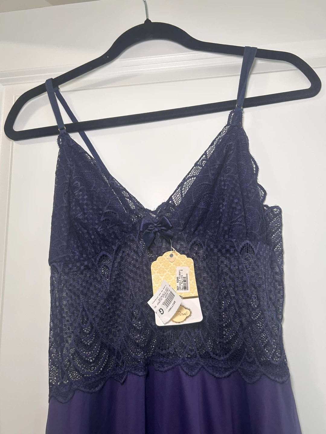 NEW Overlay lace slip dress nightie Small - comes with thong - photo 3
