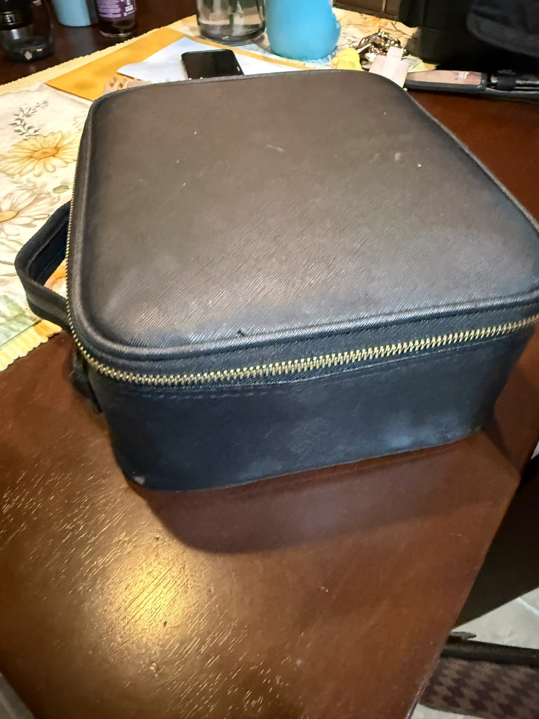 Black Makeup Train Case with Dividers - photo 4