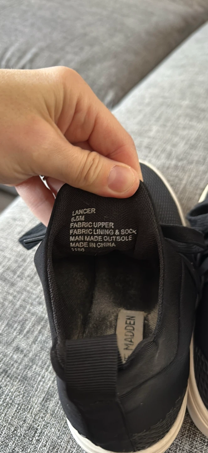 Steve Madden Lancer Black Sneakers Size 6.5 - photo 2