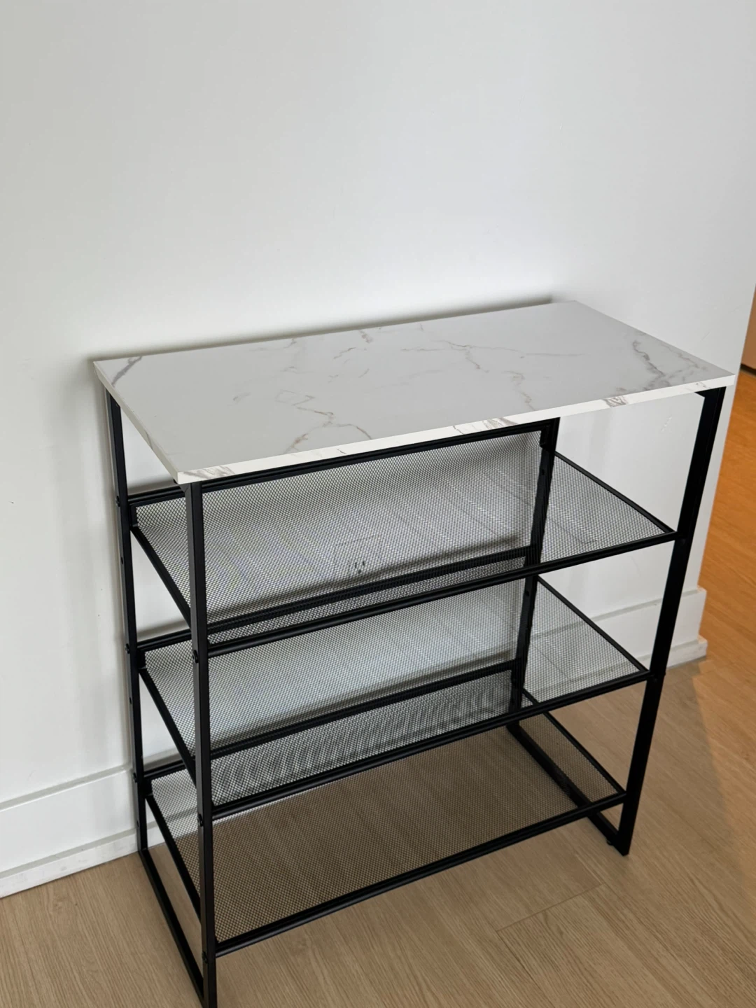 Marble top 4-Tier Shoe Rack