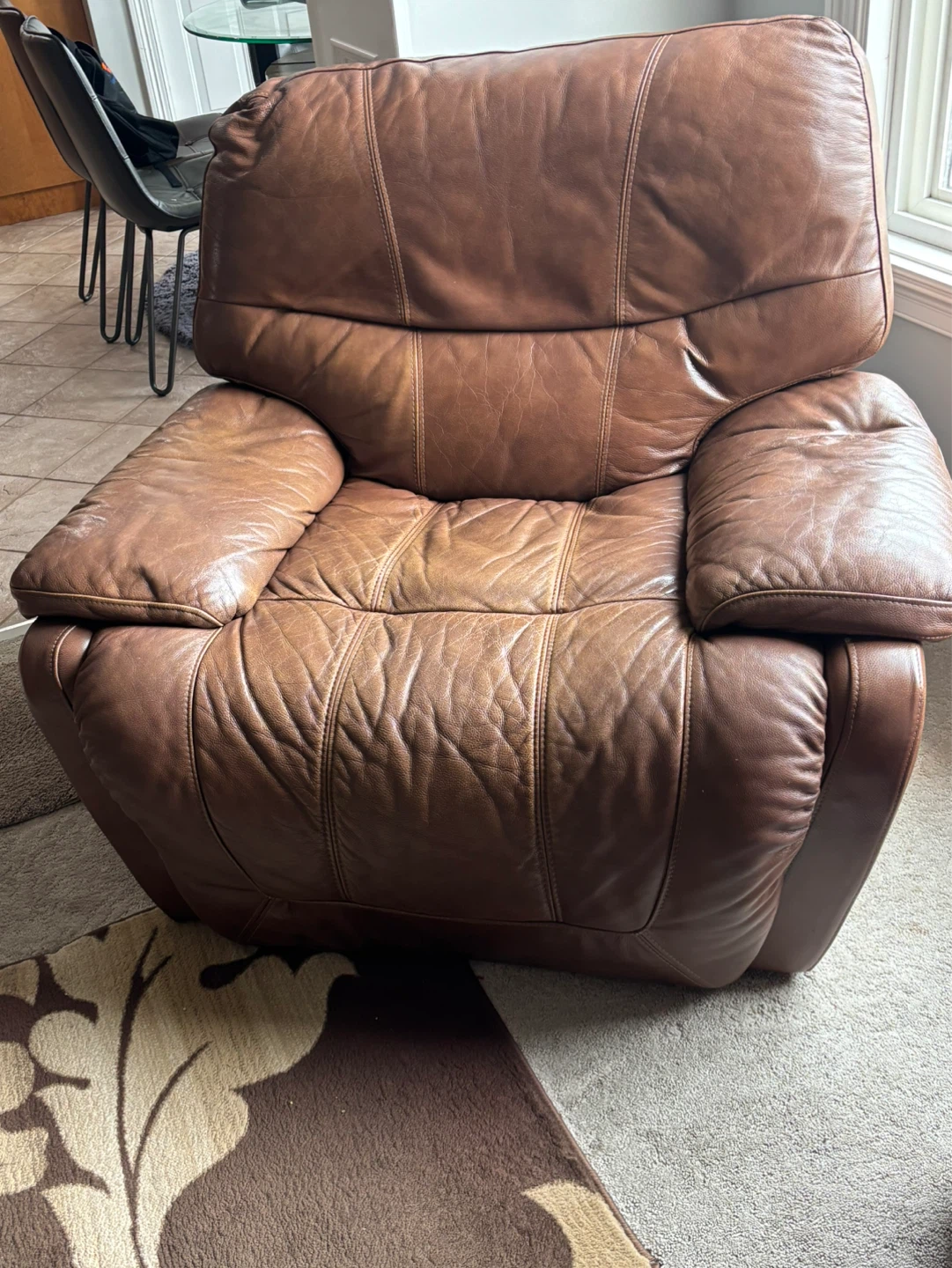 Brown Leather Recliner Sofa Set - photo 3