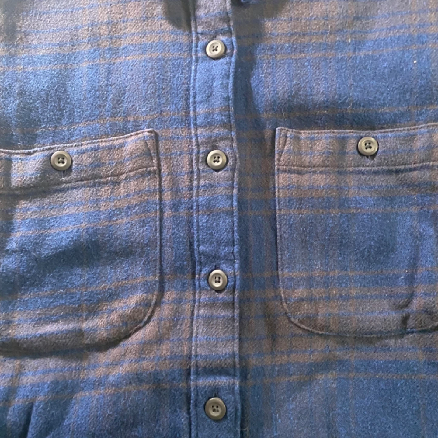 Patagonia Flannel Shirt - Blue Plaid - Size Medium - photo 2