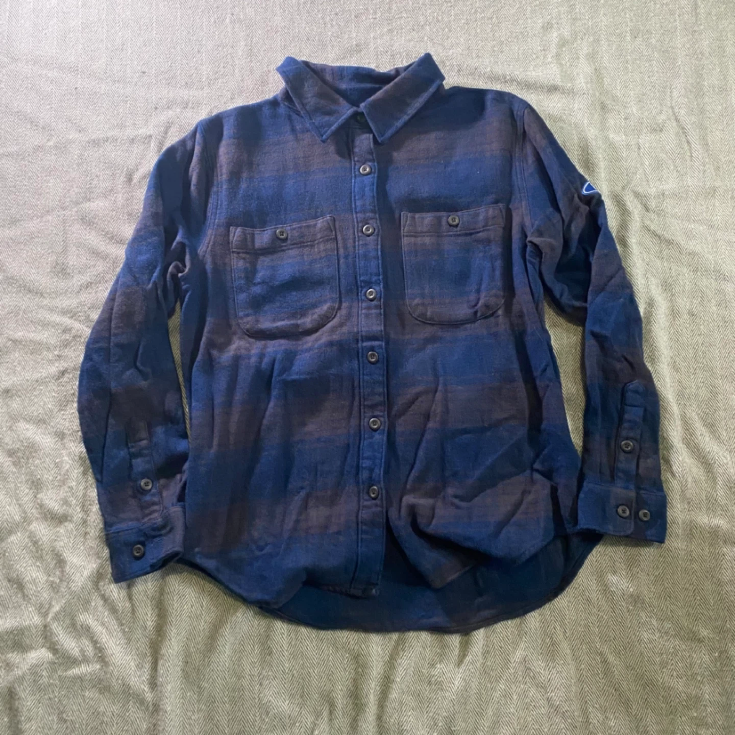 Patagonia Flannel Shirt - Blue Plaid - Size Medium