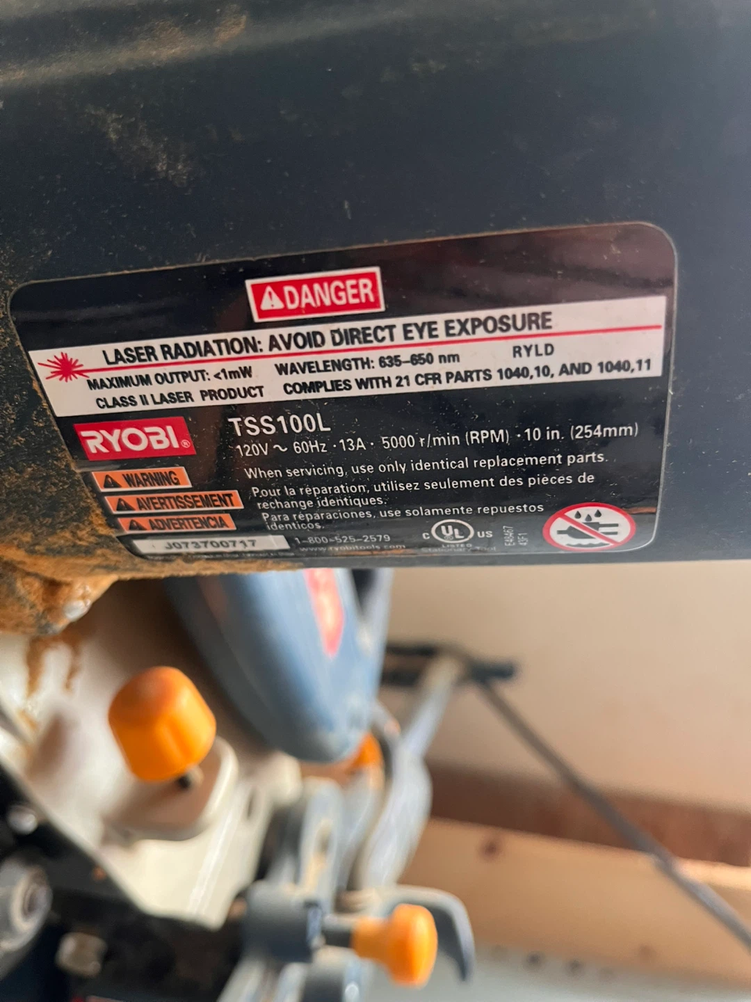 Ryobi TSS100L 10-inch Compound Miter Saw - photo 2