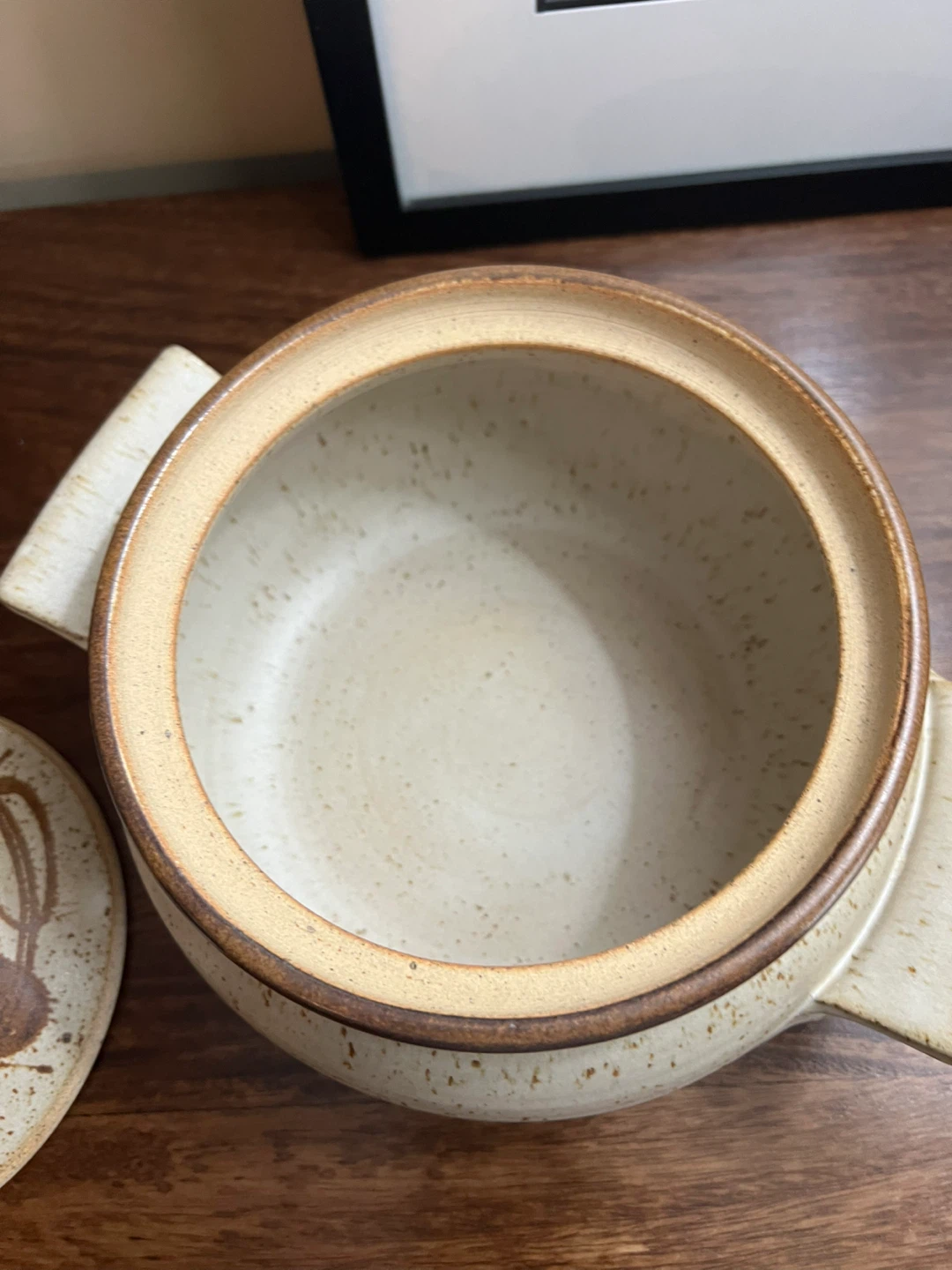 Speckled Pottery Lidded Dish - photo 4