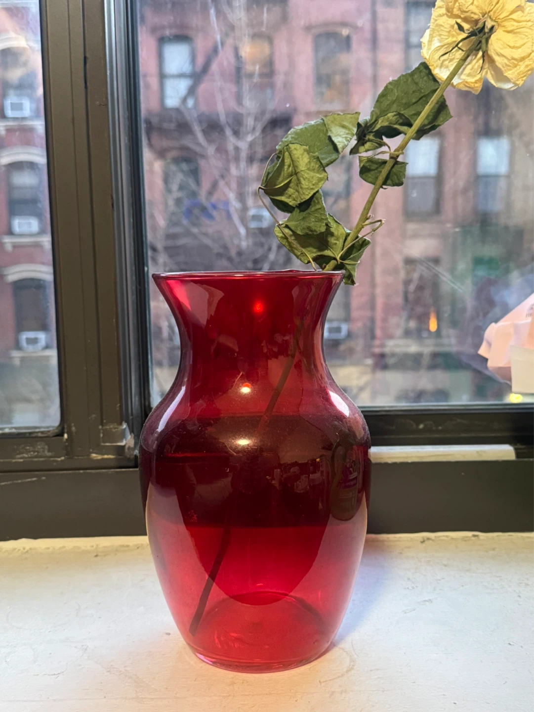 Red Glass Vase