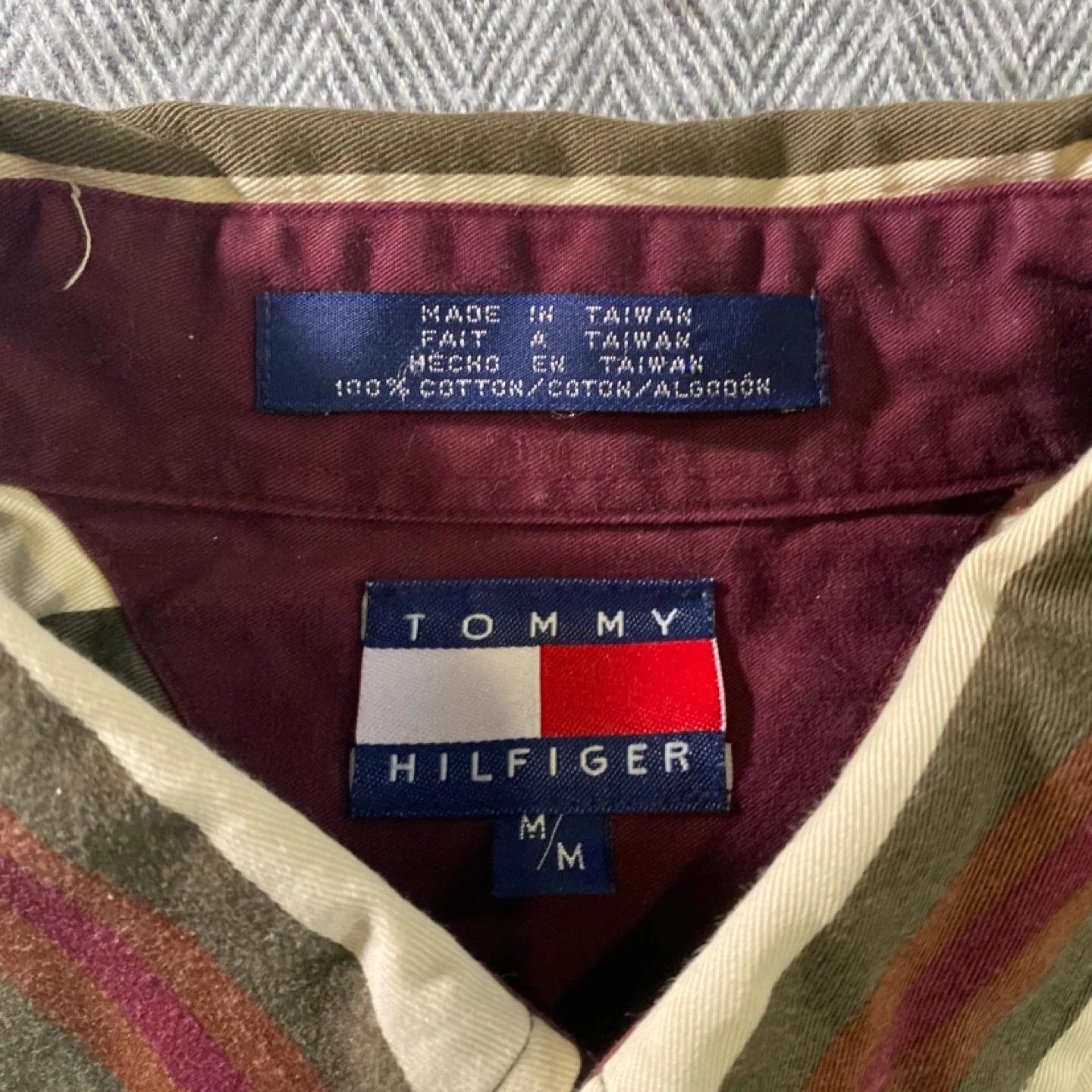 Vintage Tommy Hilfiger Striped Button-Up Shirt - Size M - photo 3