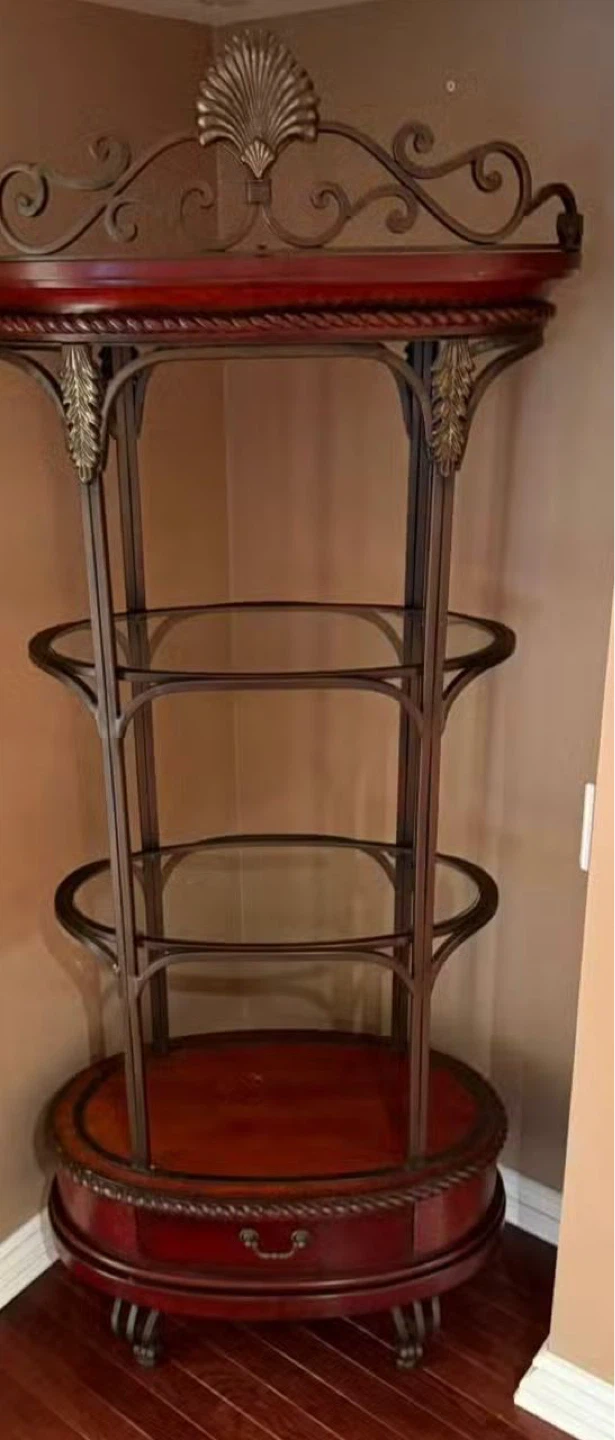 Ornate Display Shelf with Drawer - photo 2