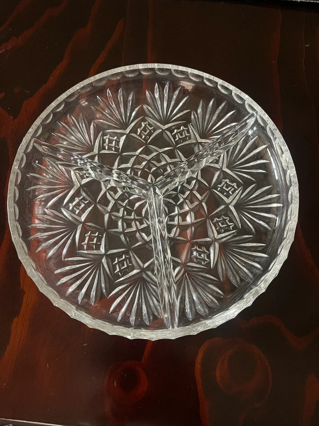 Clear Glass Divided Serving Dish
