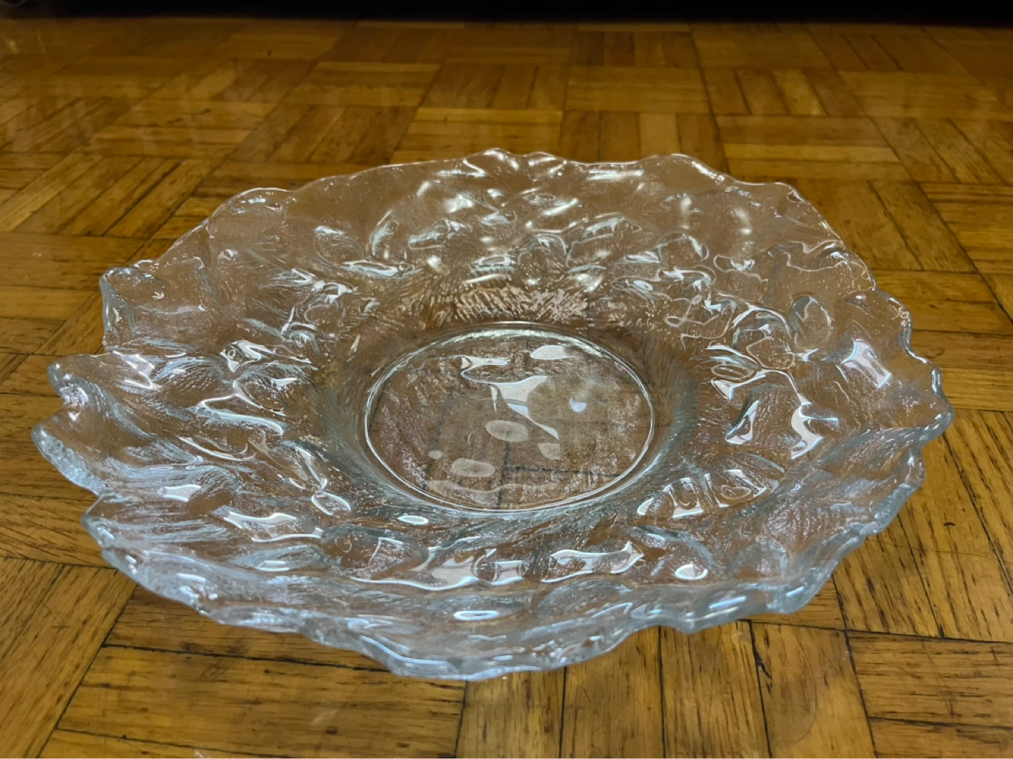 Textured Glass Serving Bowl - photo 2