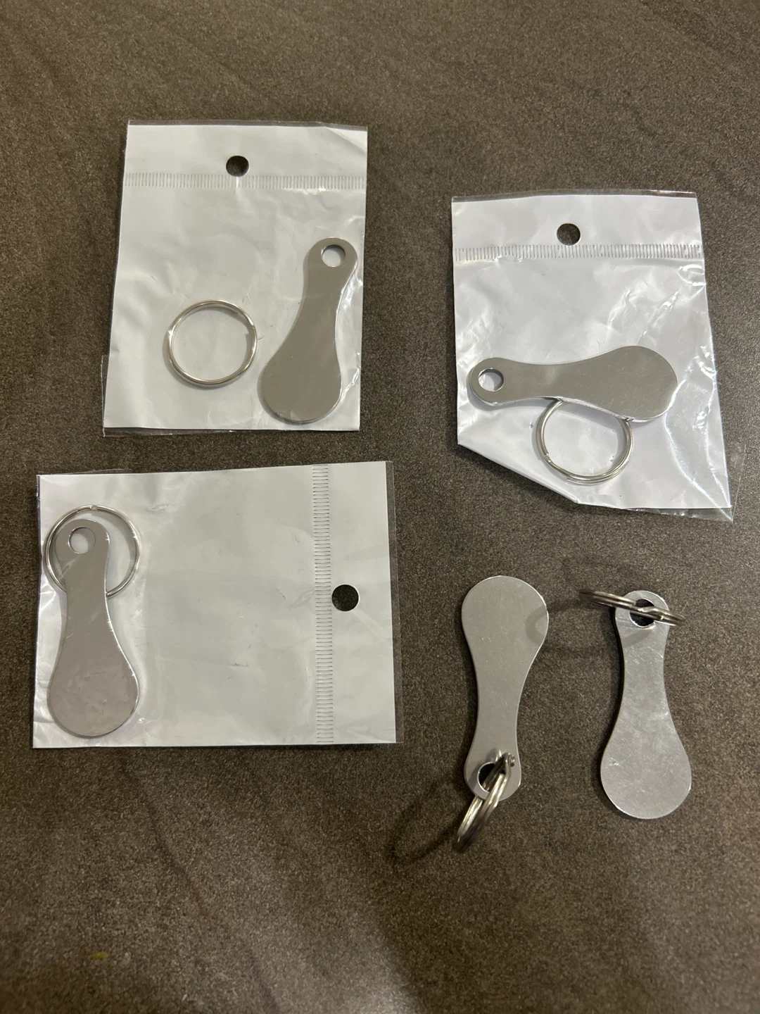 Set of 5 Metal Shopping Cart Tokens