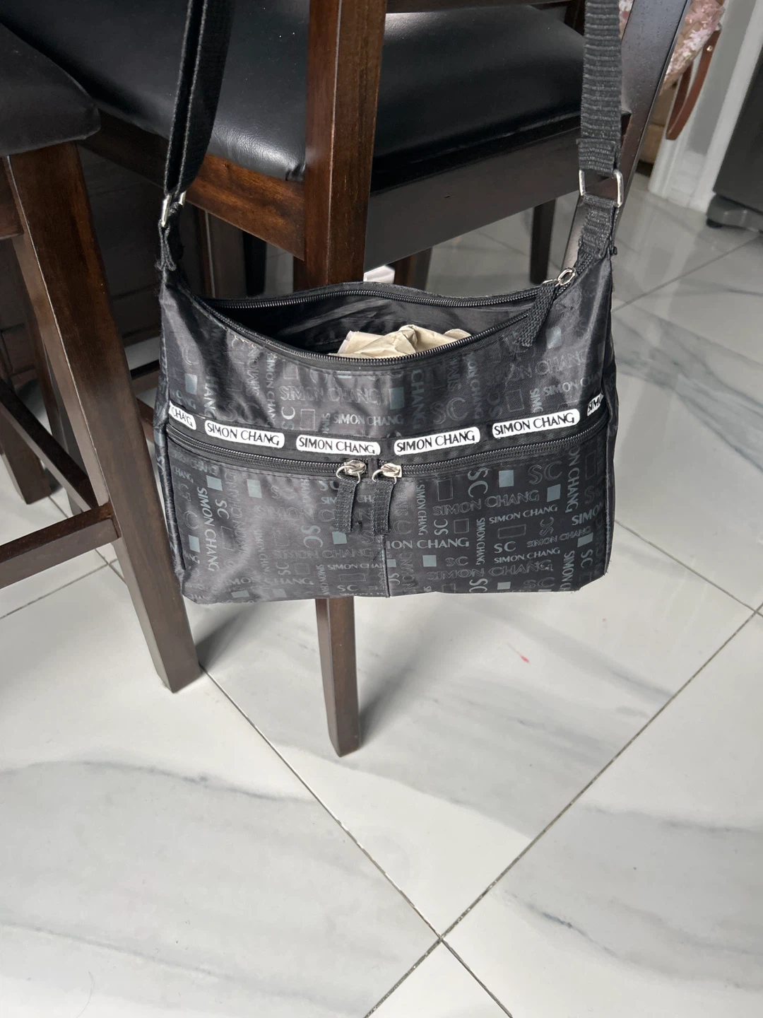SIMON CHANG Black Shoulder Bag