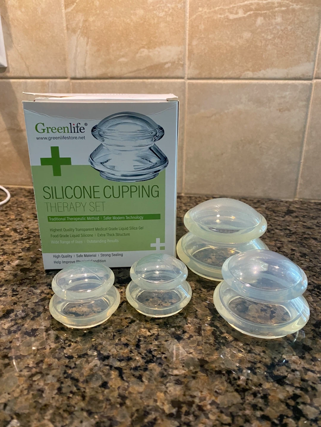 Set of 4 Silicone Cupping Therapy Set