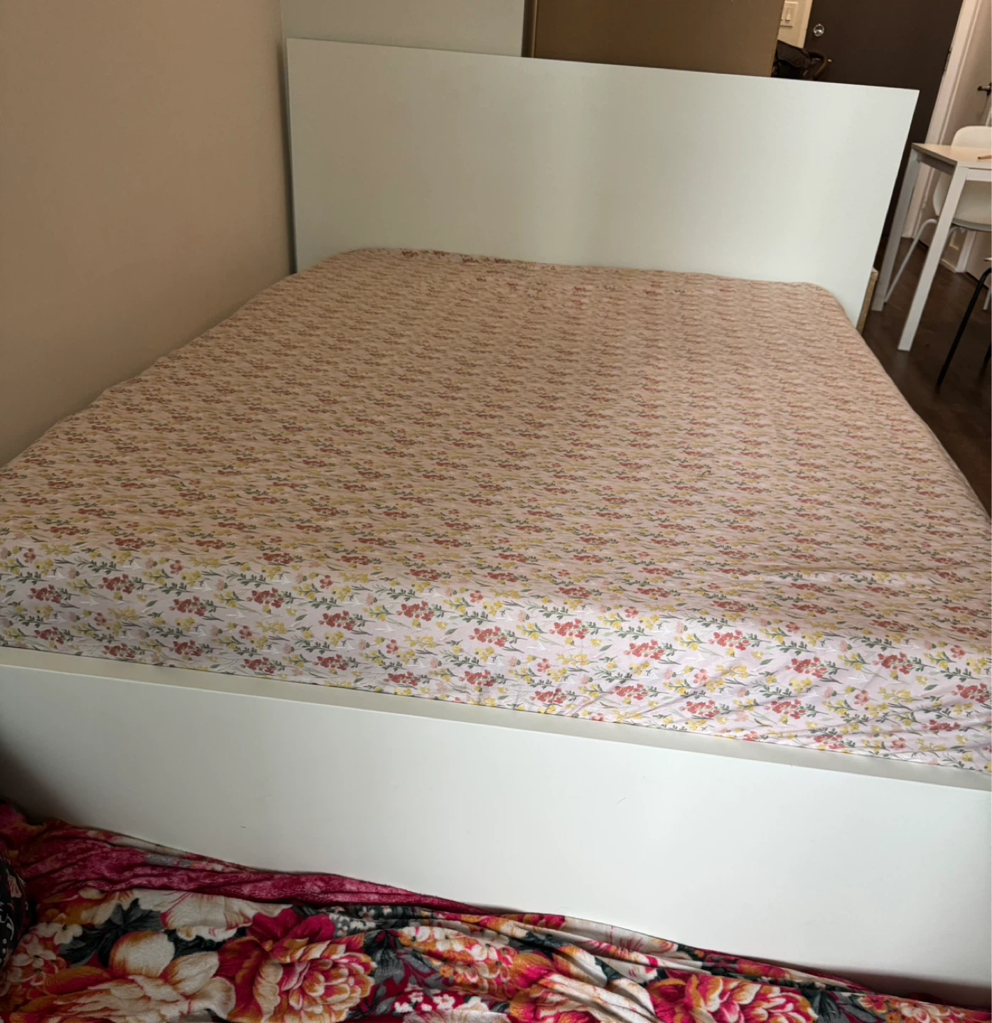 Ikea White Queen Bed Frame with Headboard