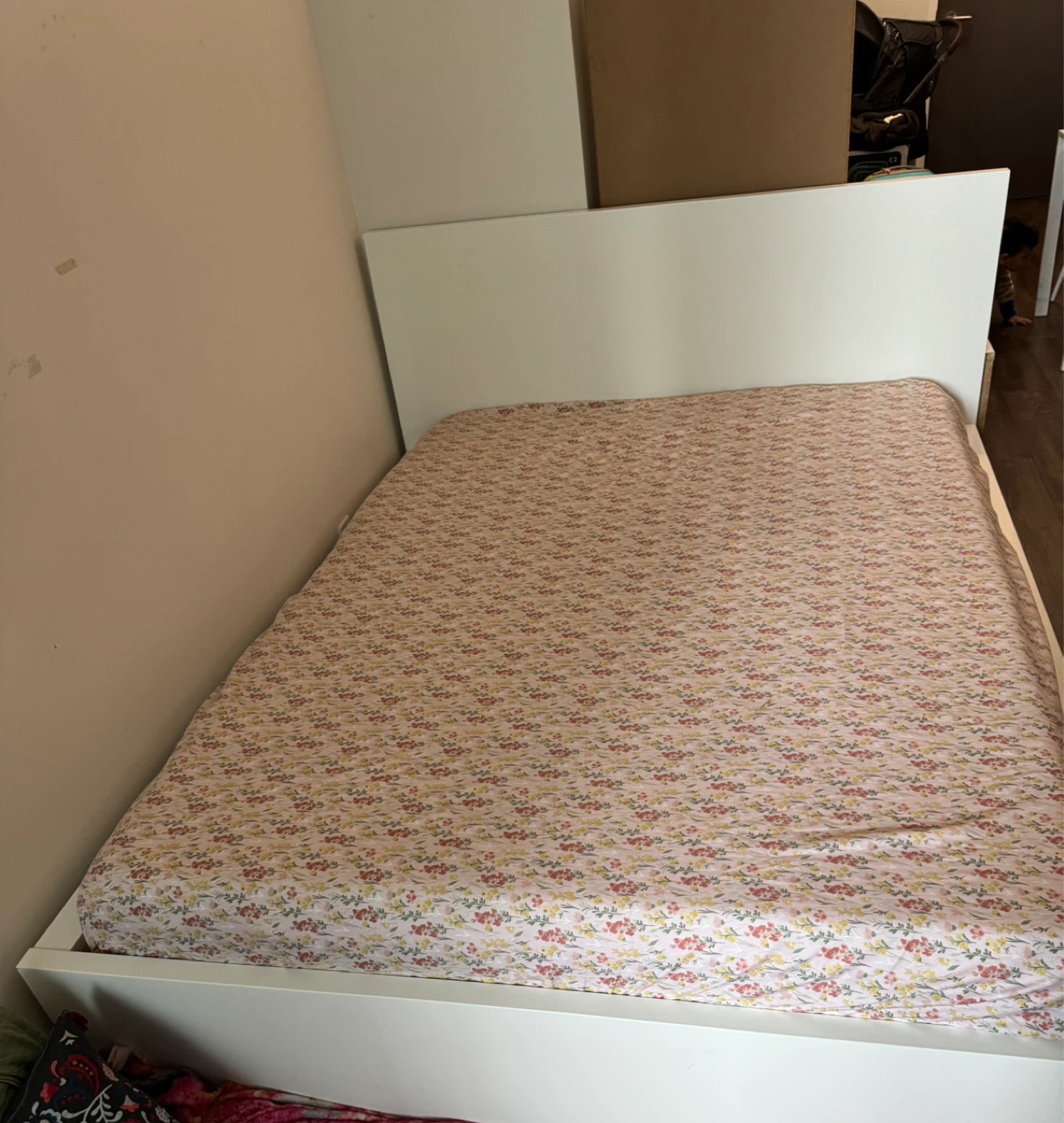 Ikea White Queen Bed Frame with Headboard - photo 2