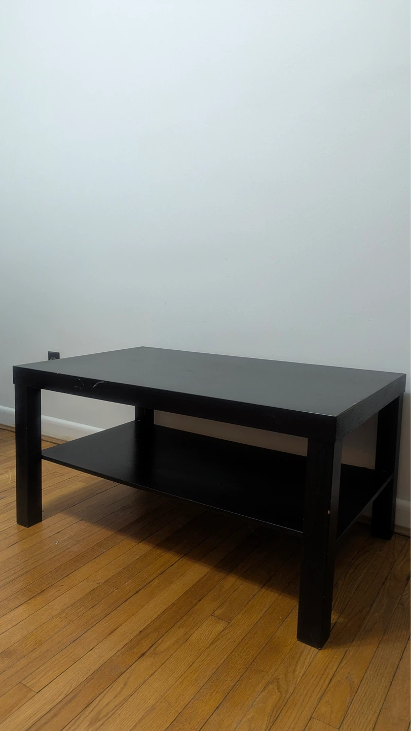 Black Coffee Table with Shelf - photo 2