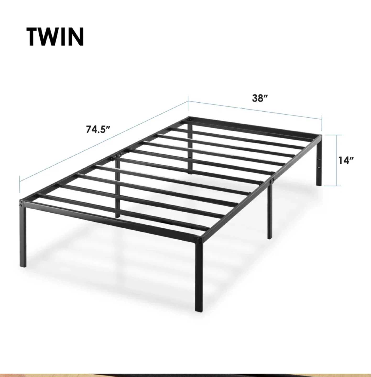 Twin Size Metal Bed Frame - photo 2
